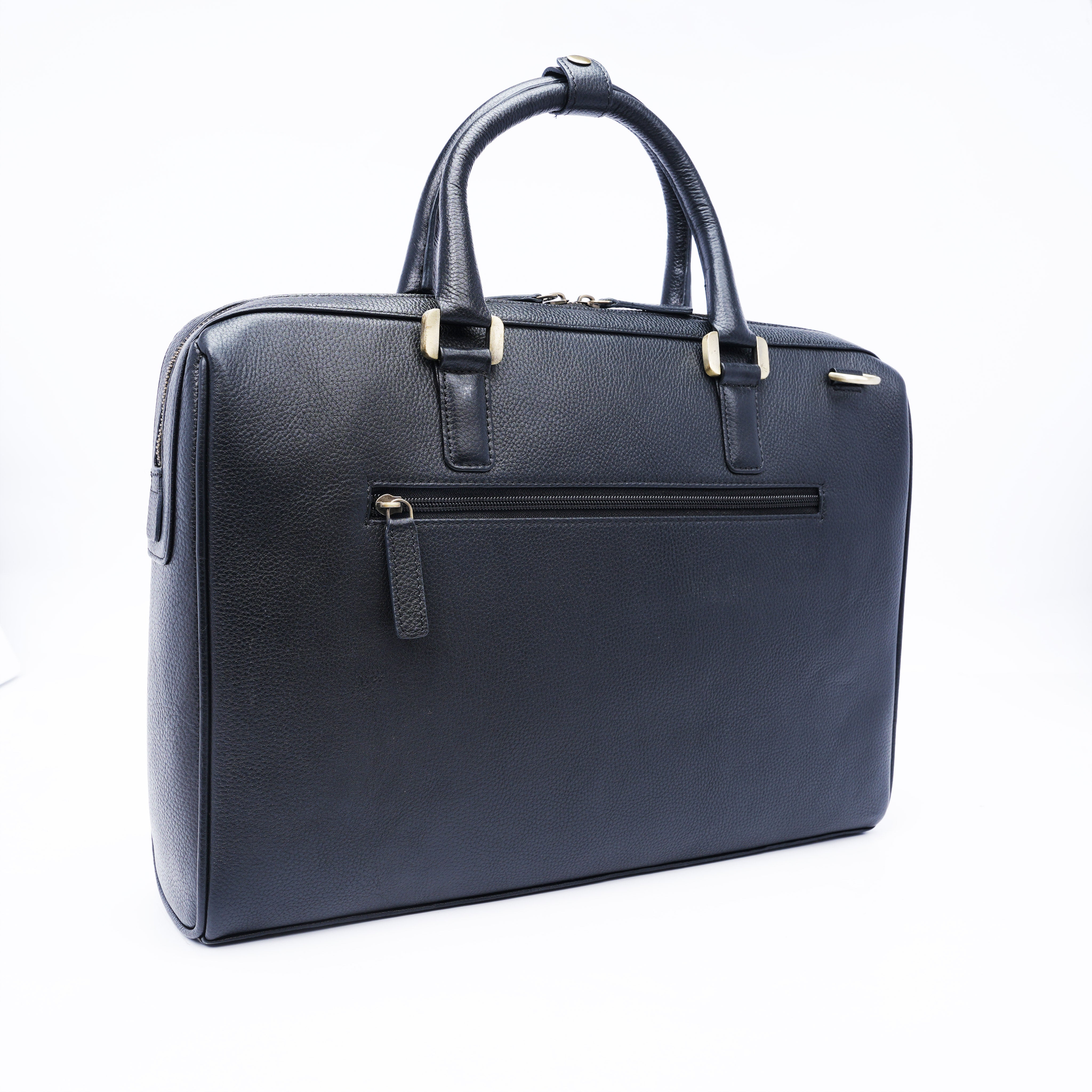 Italian Leather Executive Bag - Black