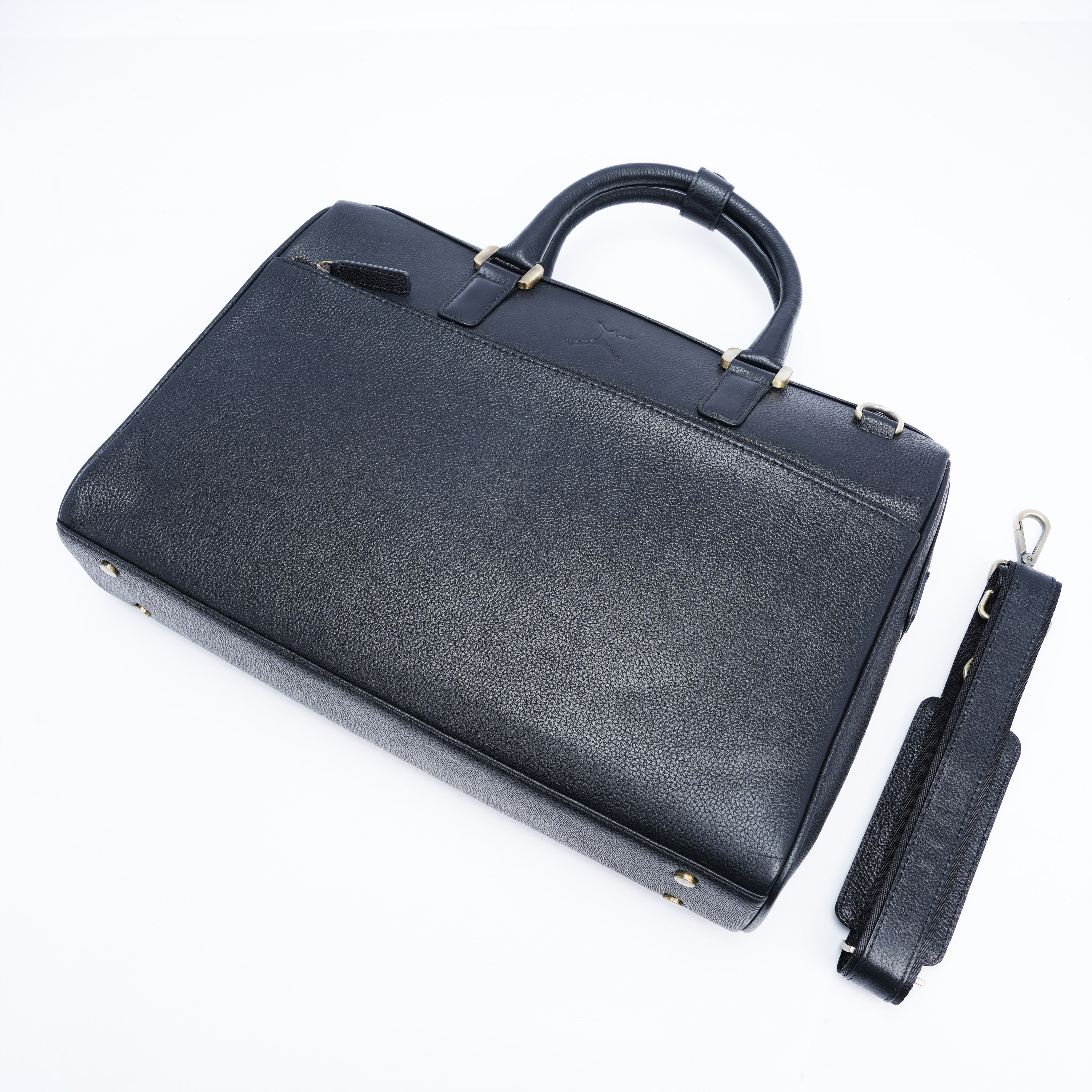 Italian Leather Executive Bag - Black