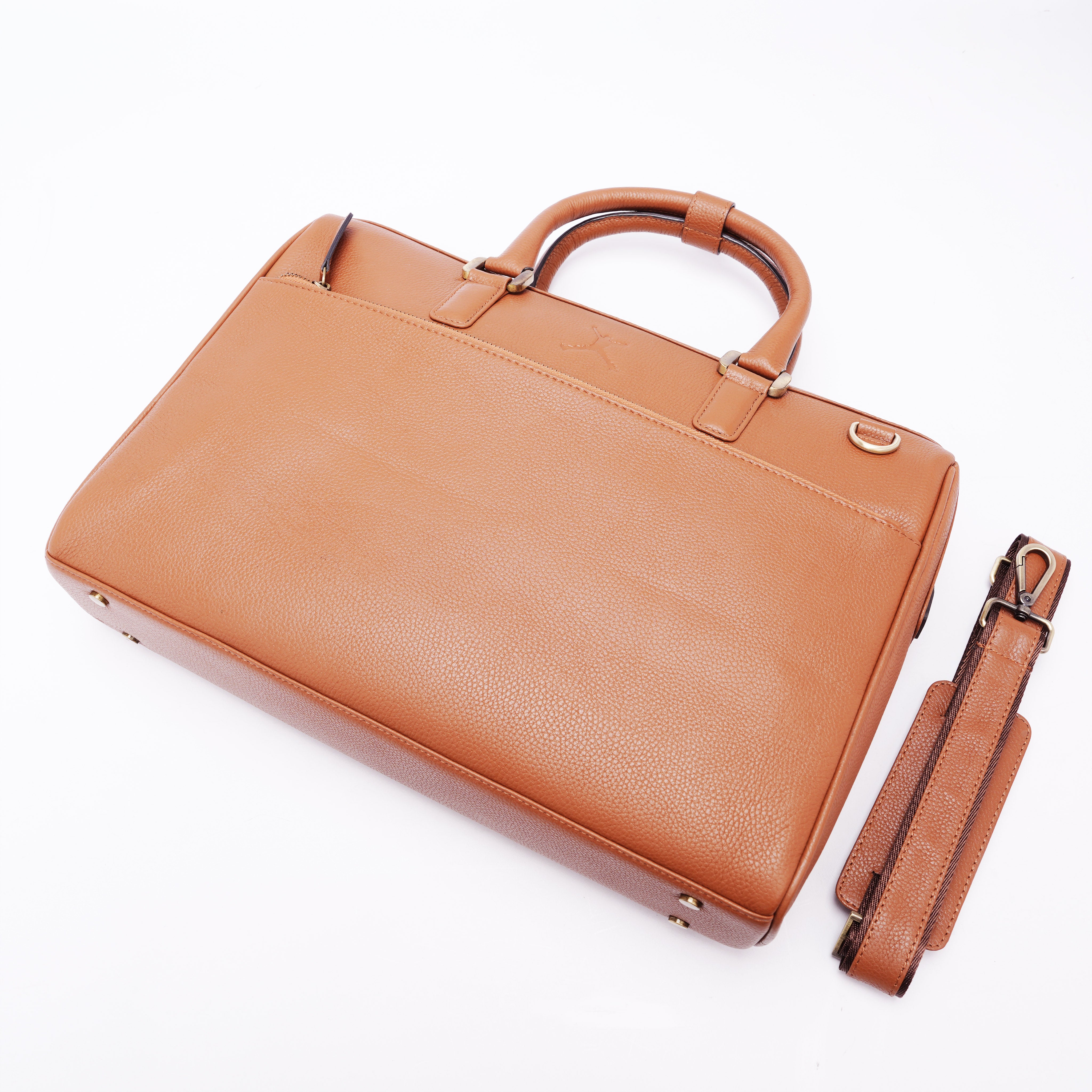 Italian Leather Executive Bag - Tan
