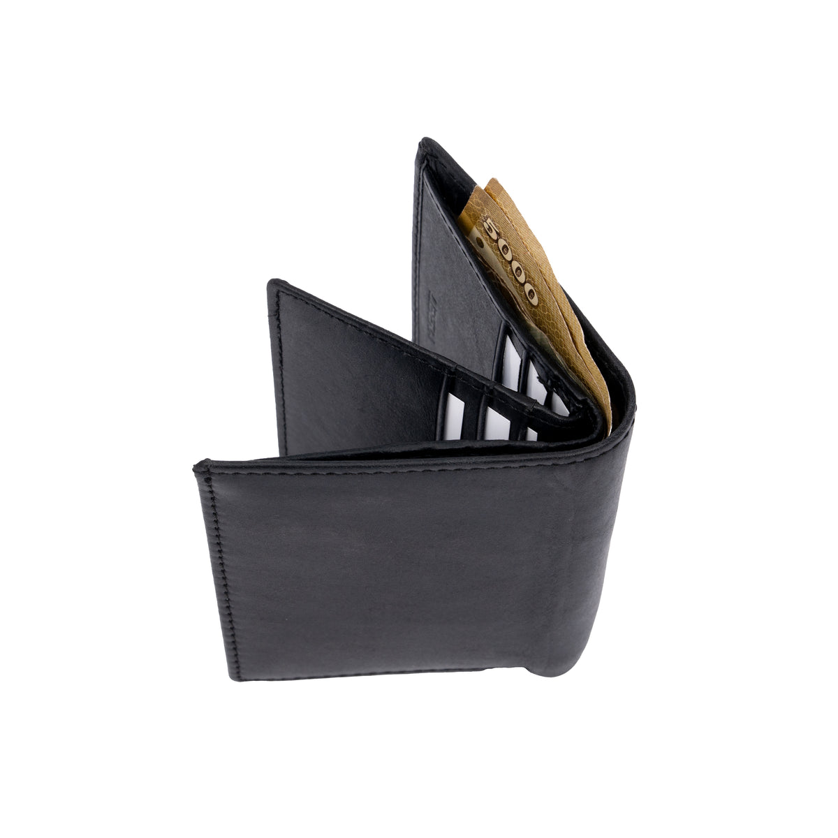 Italian Leather RFID Hip Wallet - Black