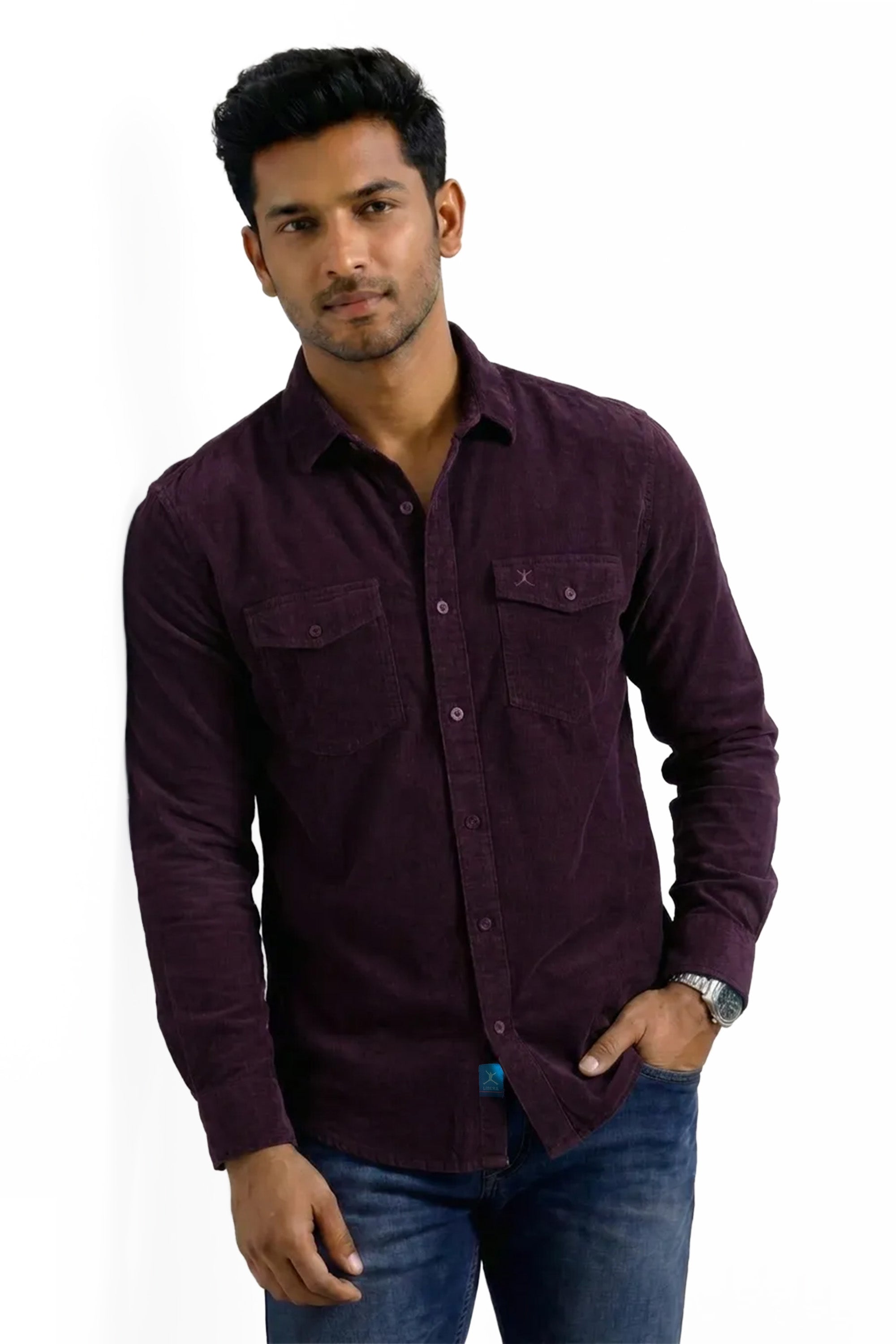 Slim Fit Cotton Corduroy L/S Shirt