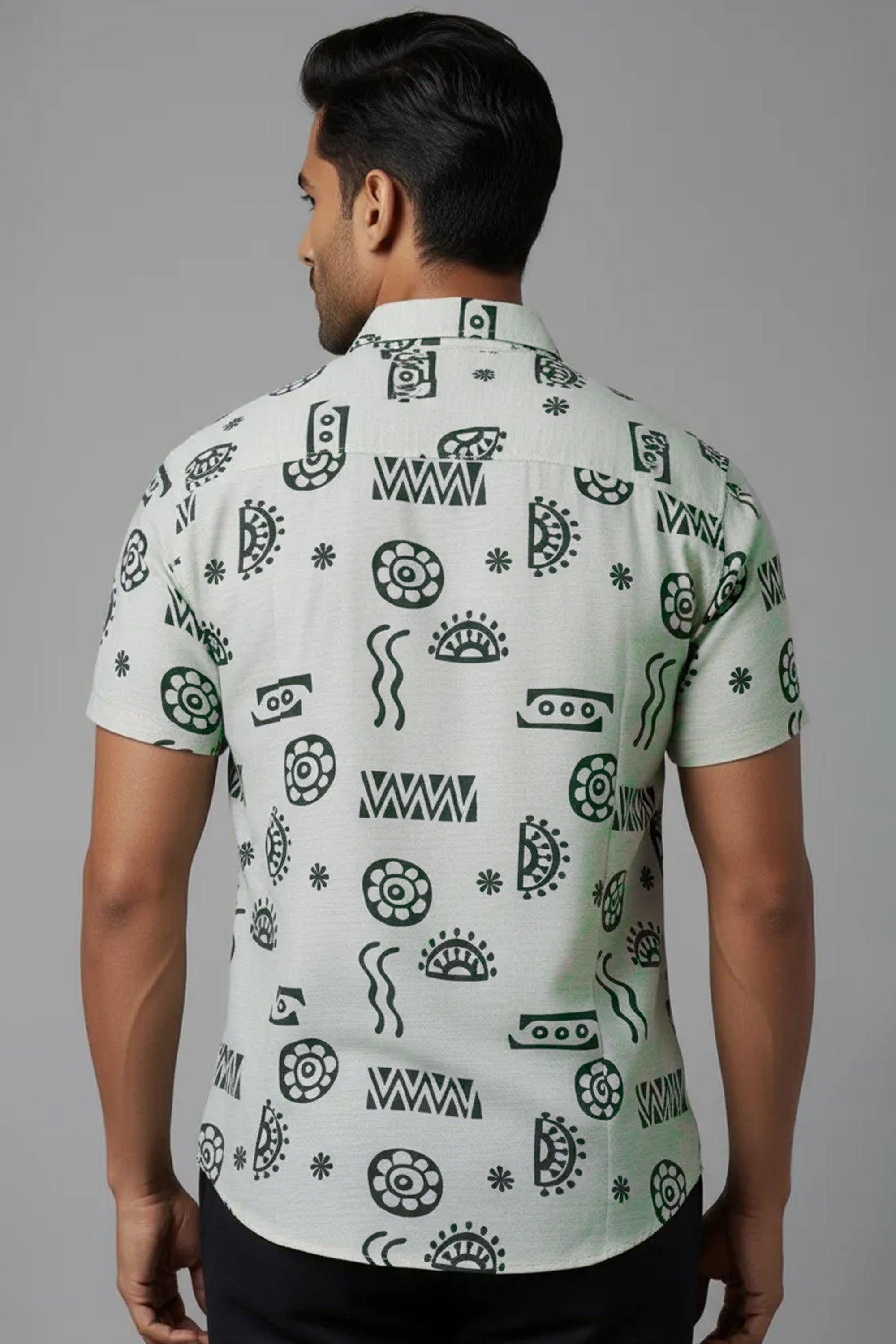 Slim Fit Floral Printed S/S Shirt