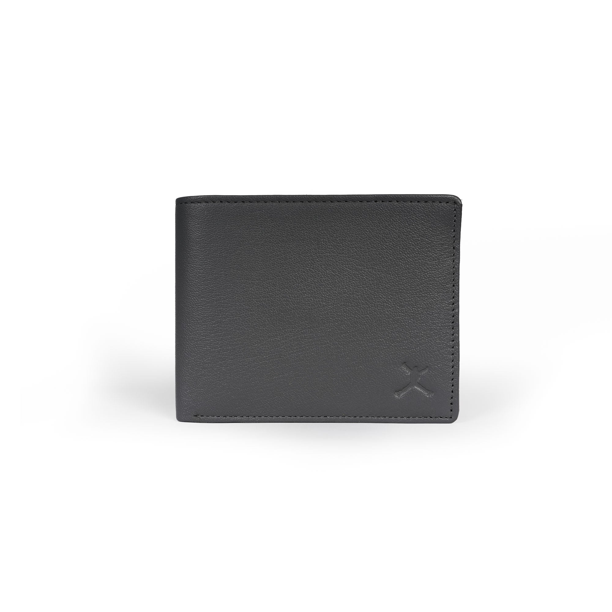 Genuine Leather RFID Wallet - Gray