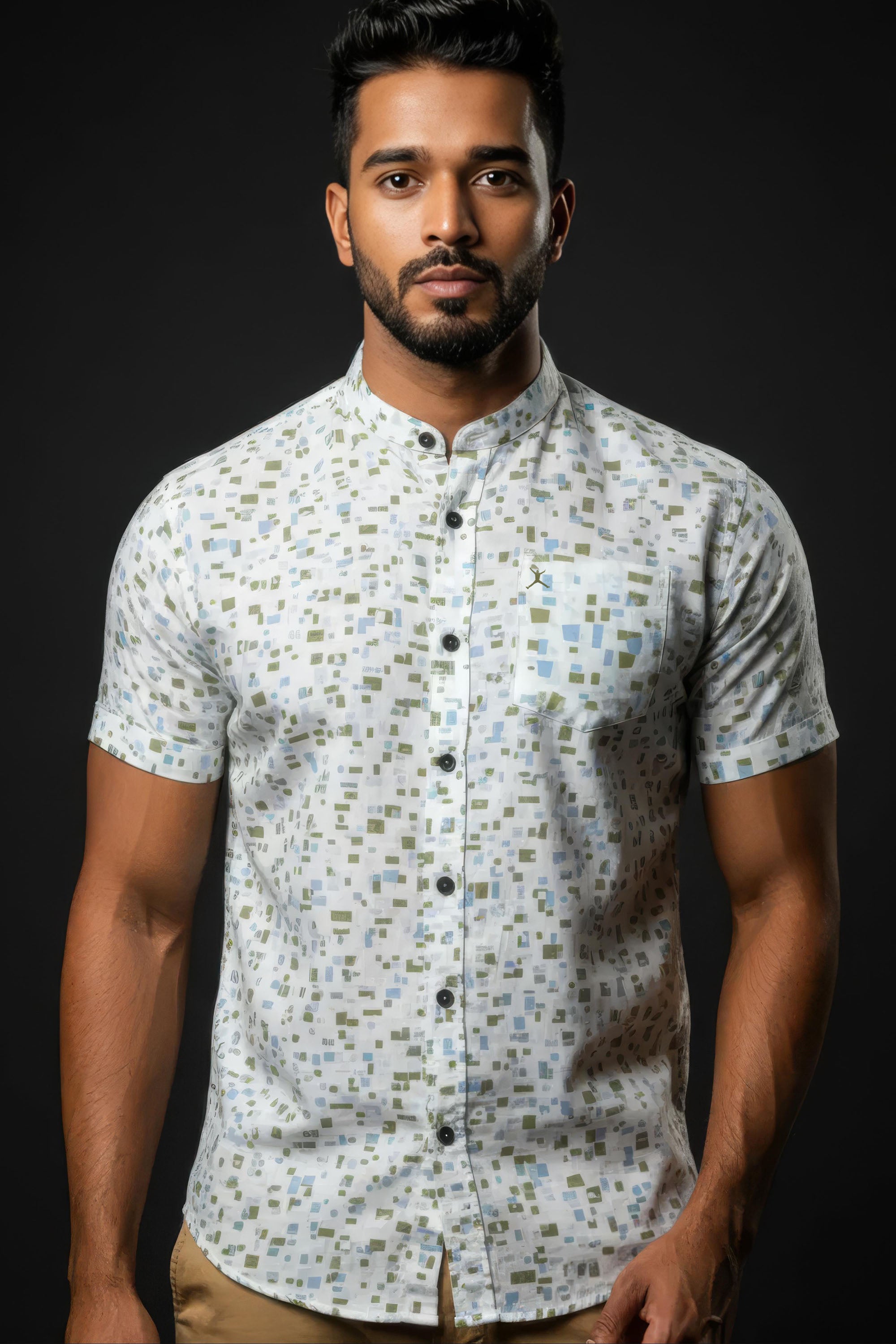 Slim Fit Printed S/S Shirt