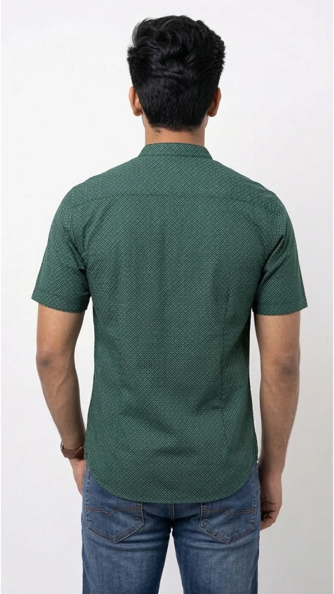 Slim Fit Cotton Printed S/S Shirt
