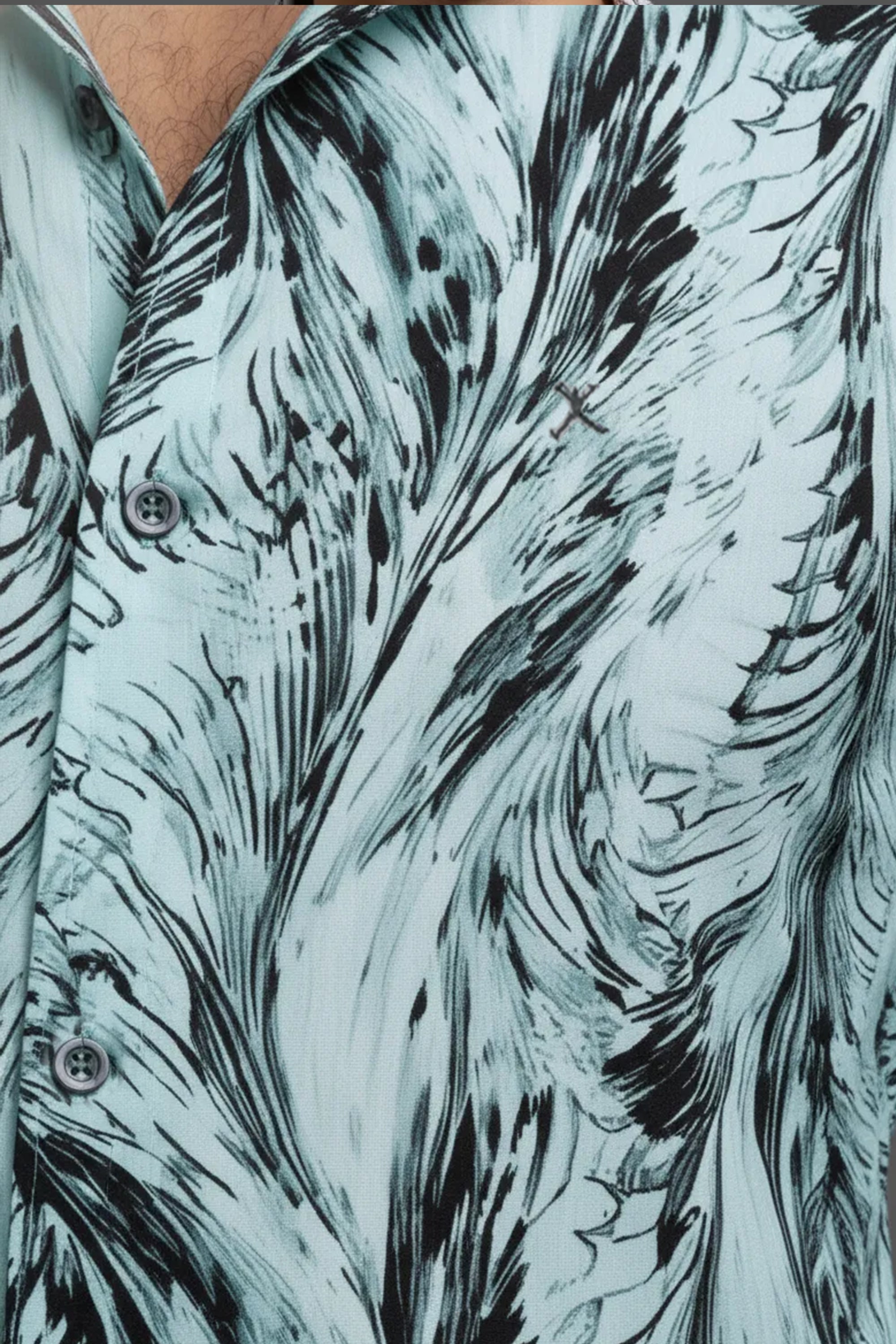 Slim Fit Fern Printed L/S Shirt