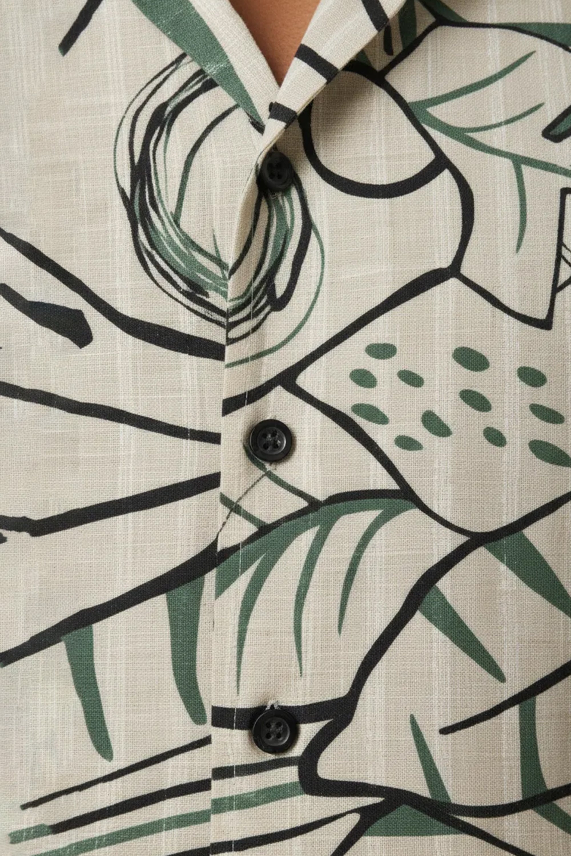 Slim Fit Abstract Printed S/S Shirt