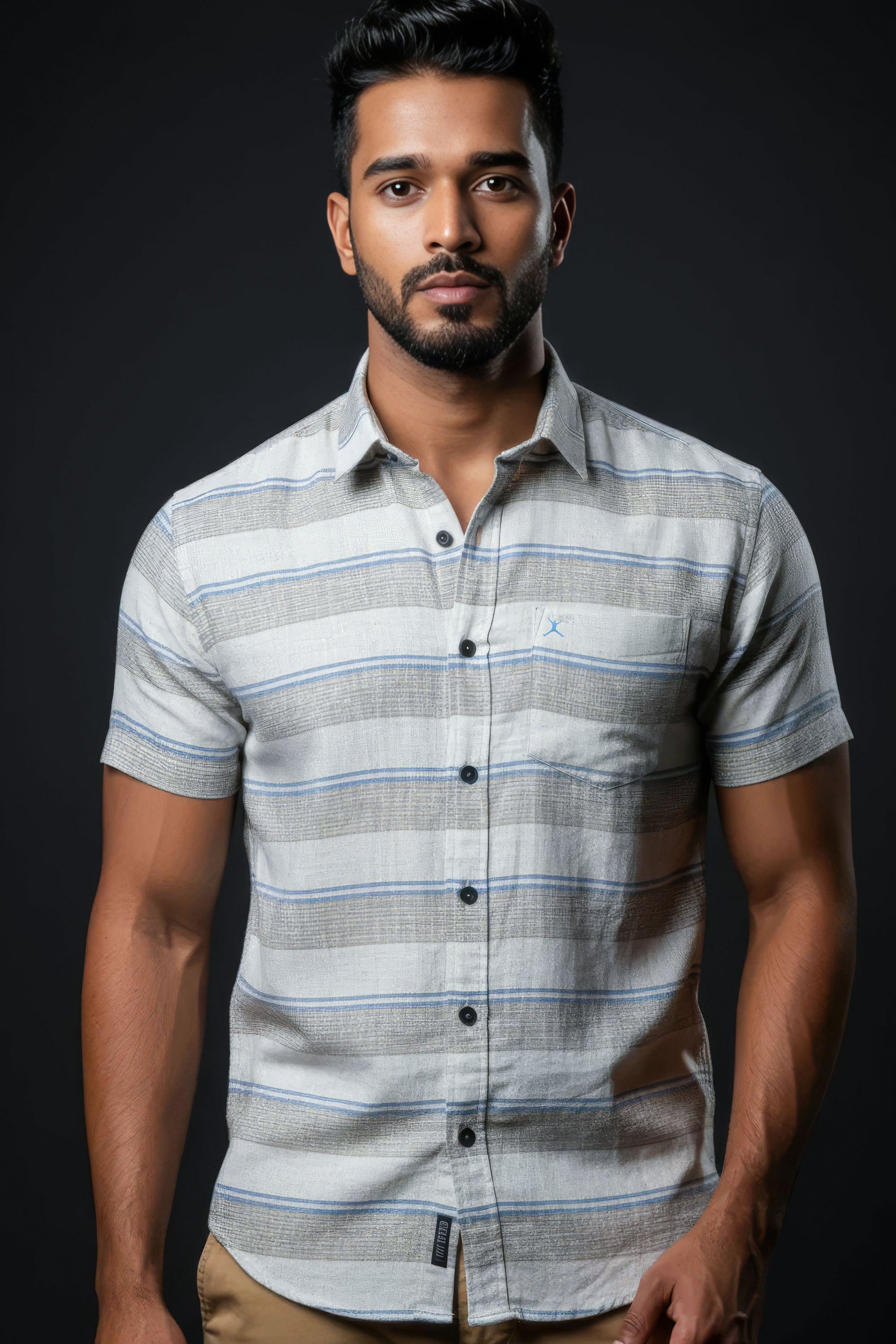 Slim Fit Horizontal Stripes - S/S Shirt