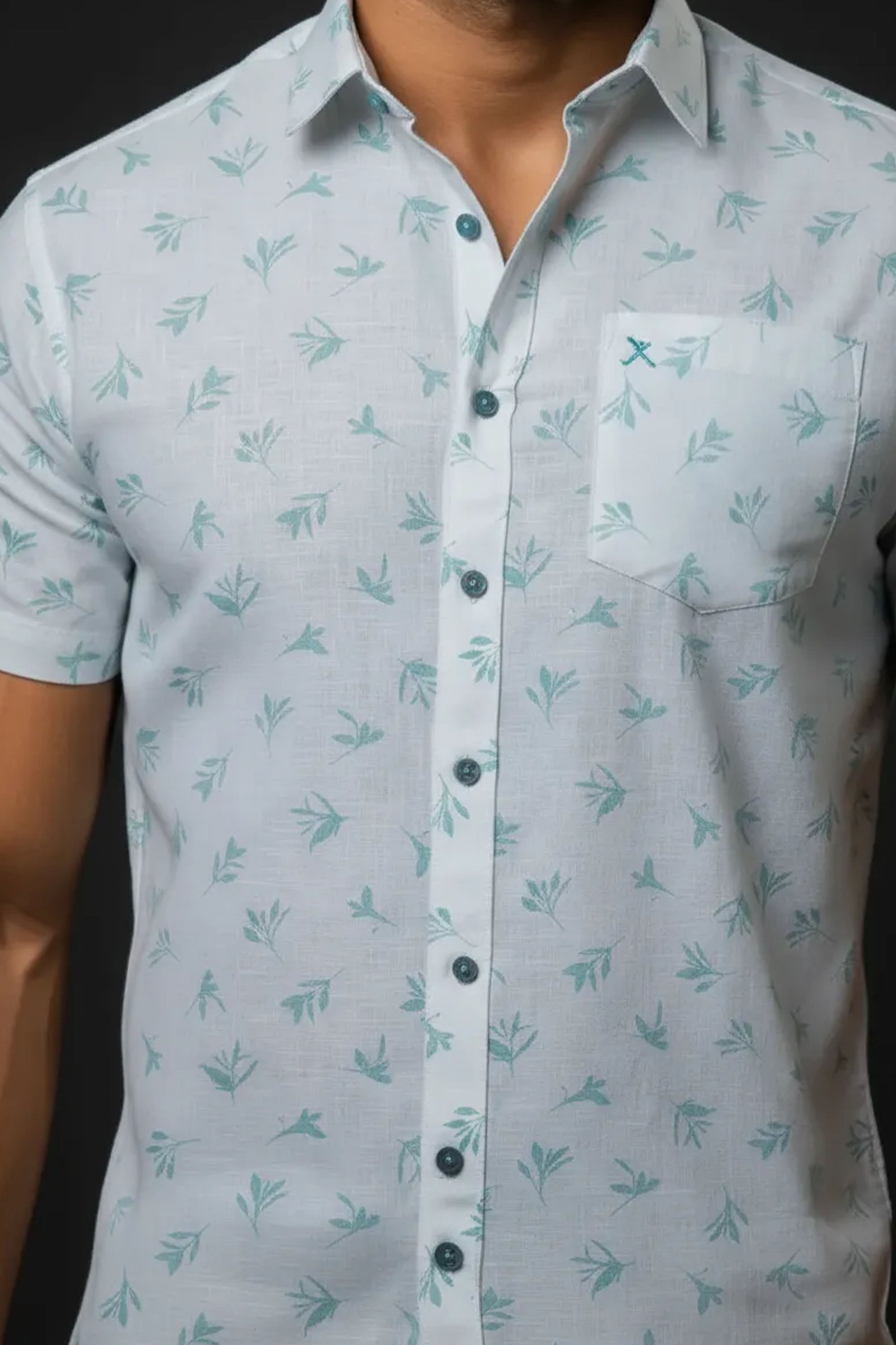 Slim Fit Printed S/S Shirt