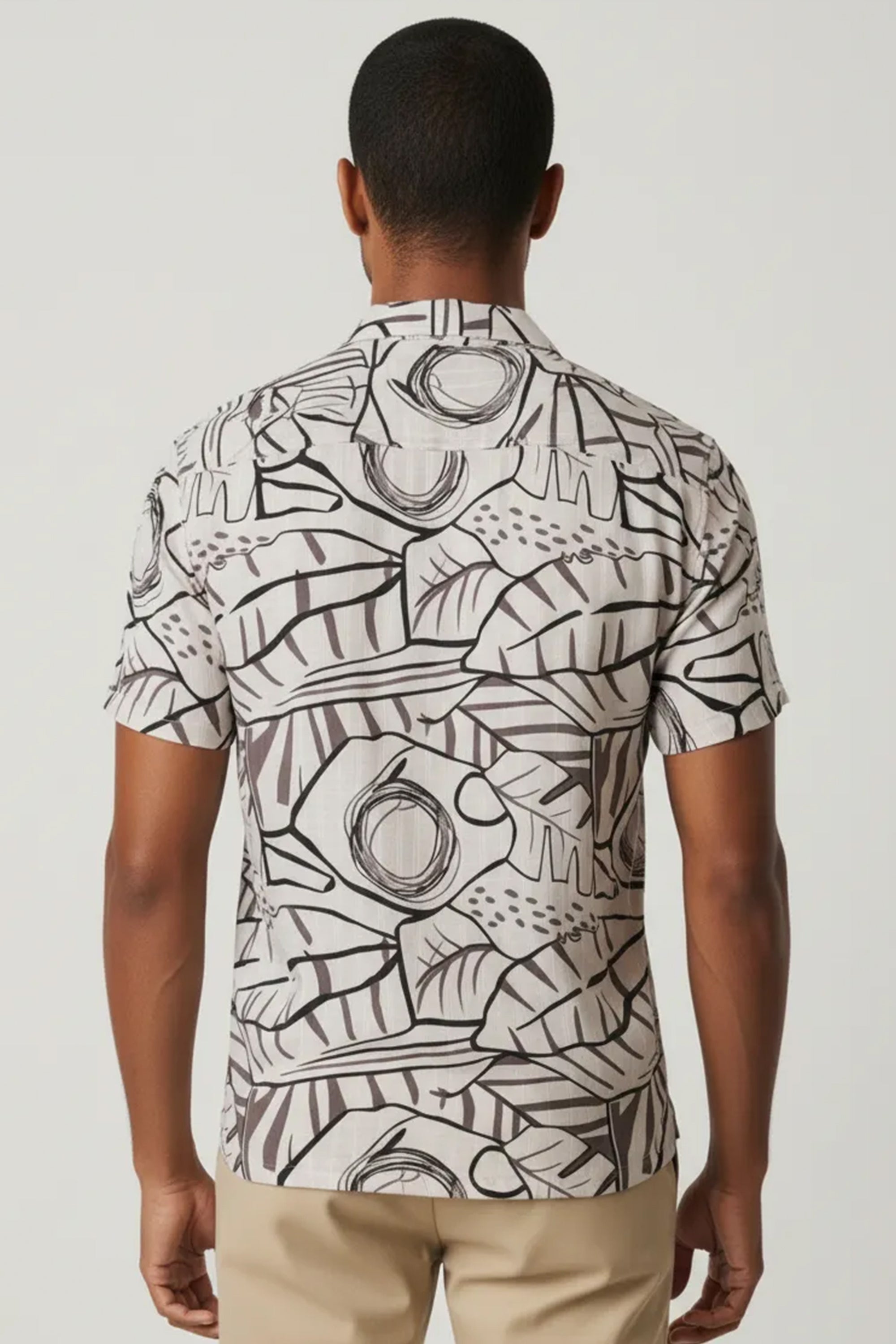 Slim Fit Abstract Printed S/S Shirt