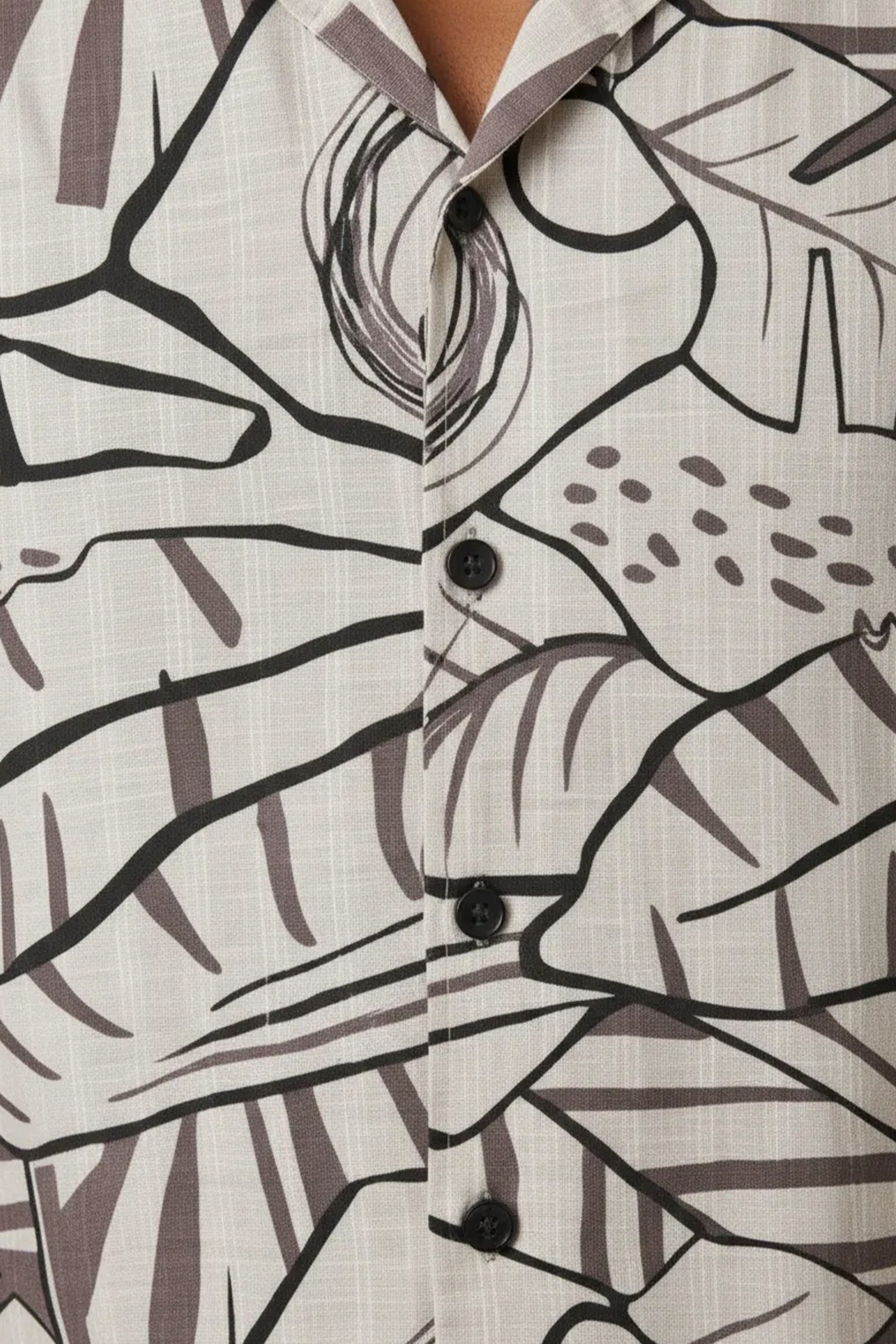 Slim Fit Abstract Printed S/S Shirt