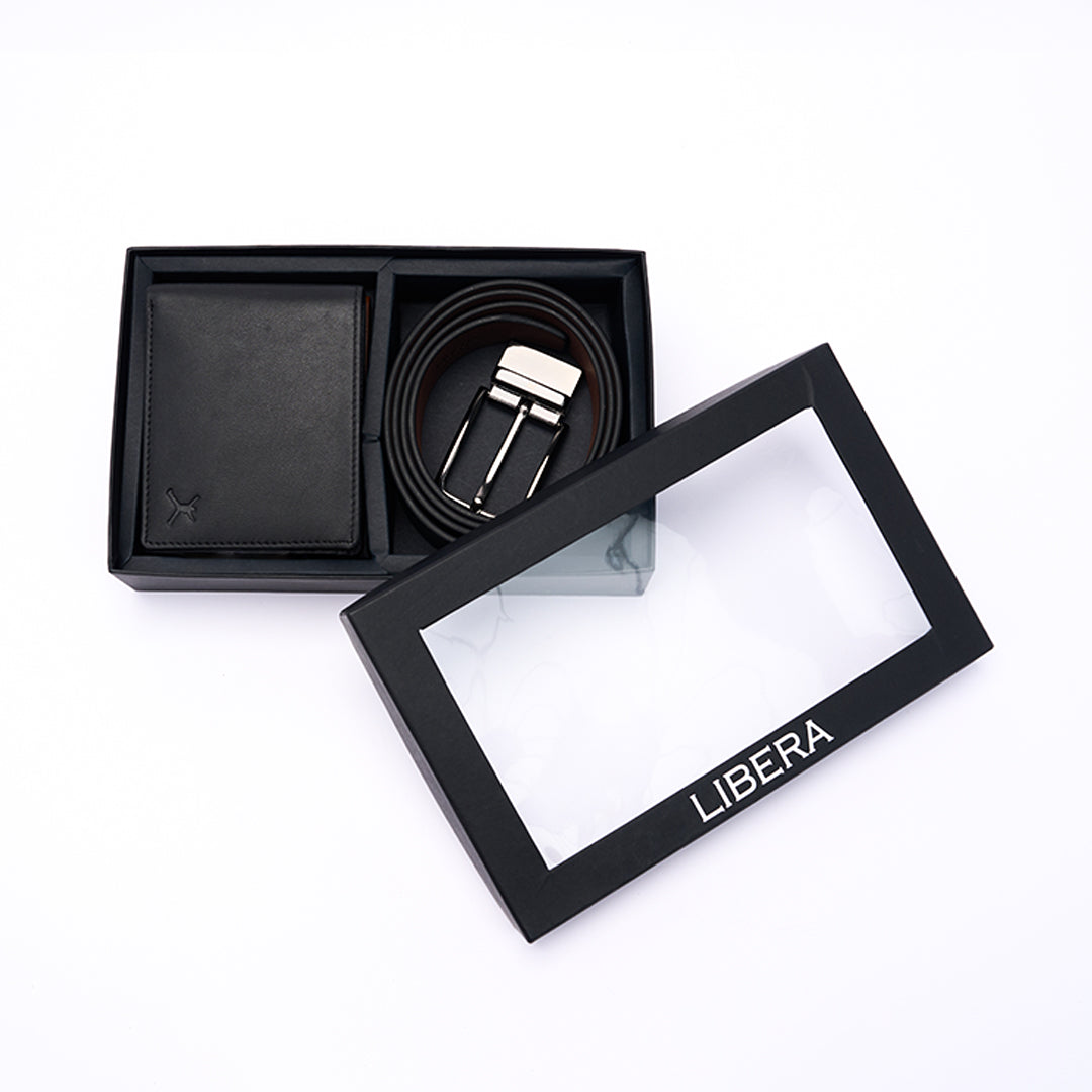 Two Piece Gift Box - Reversible Belt & RFID Wallet