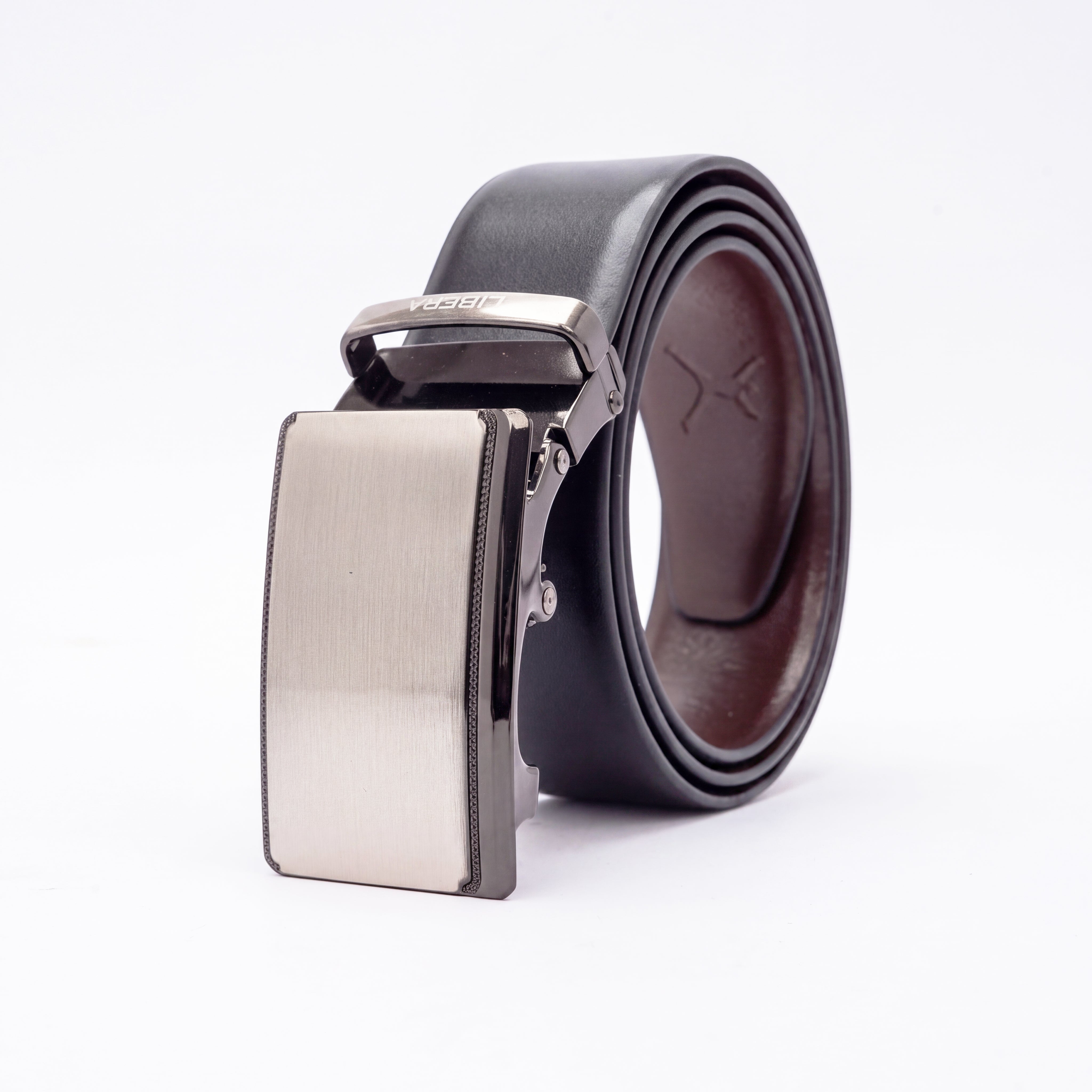 Italian Leather Auto Lock Belt - Black | Coffee Brown