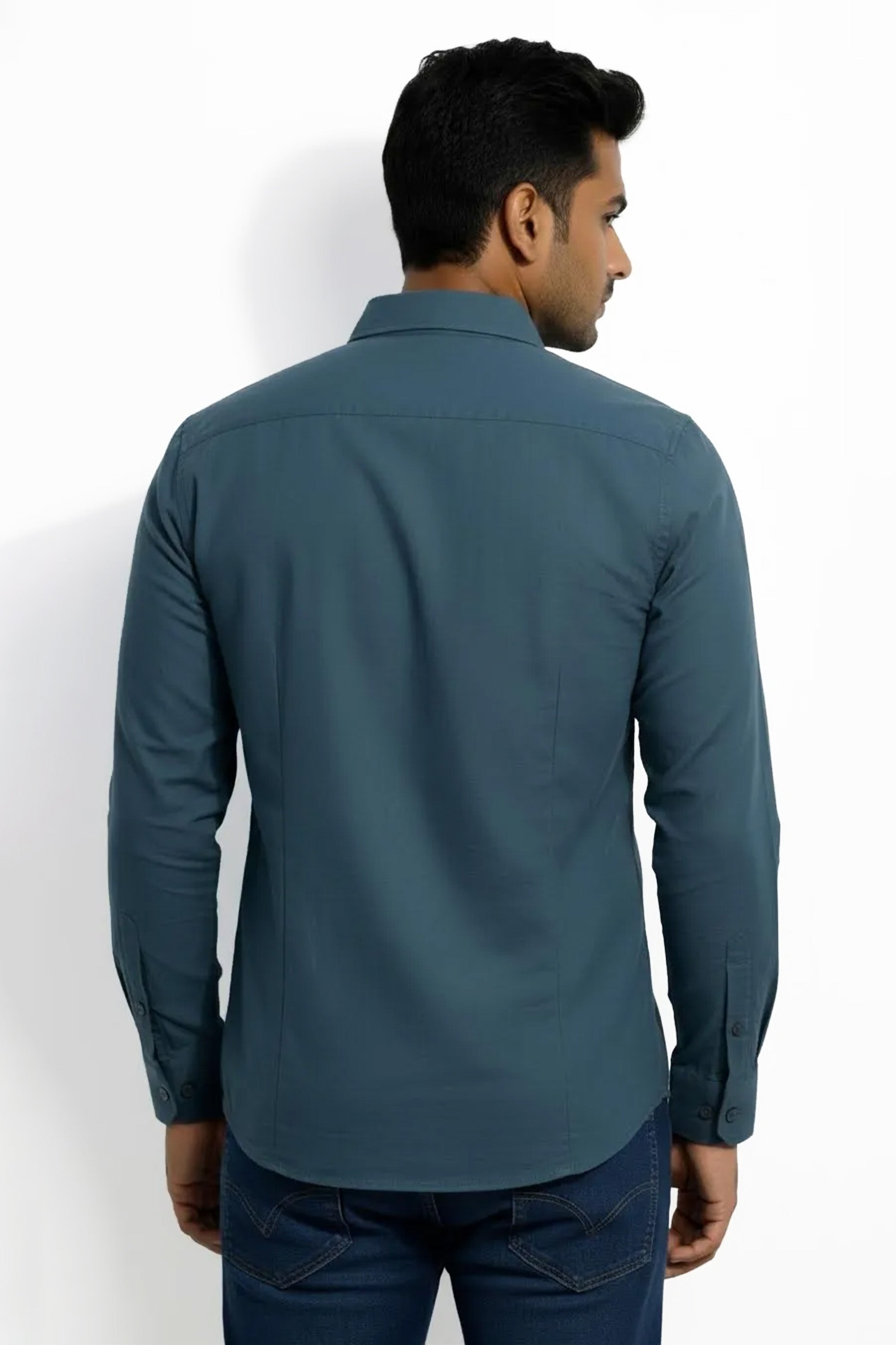 Slim Fit Cotton Linen L/S Shirt