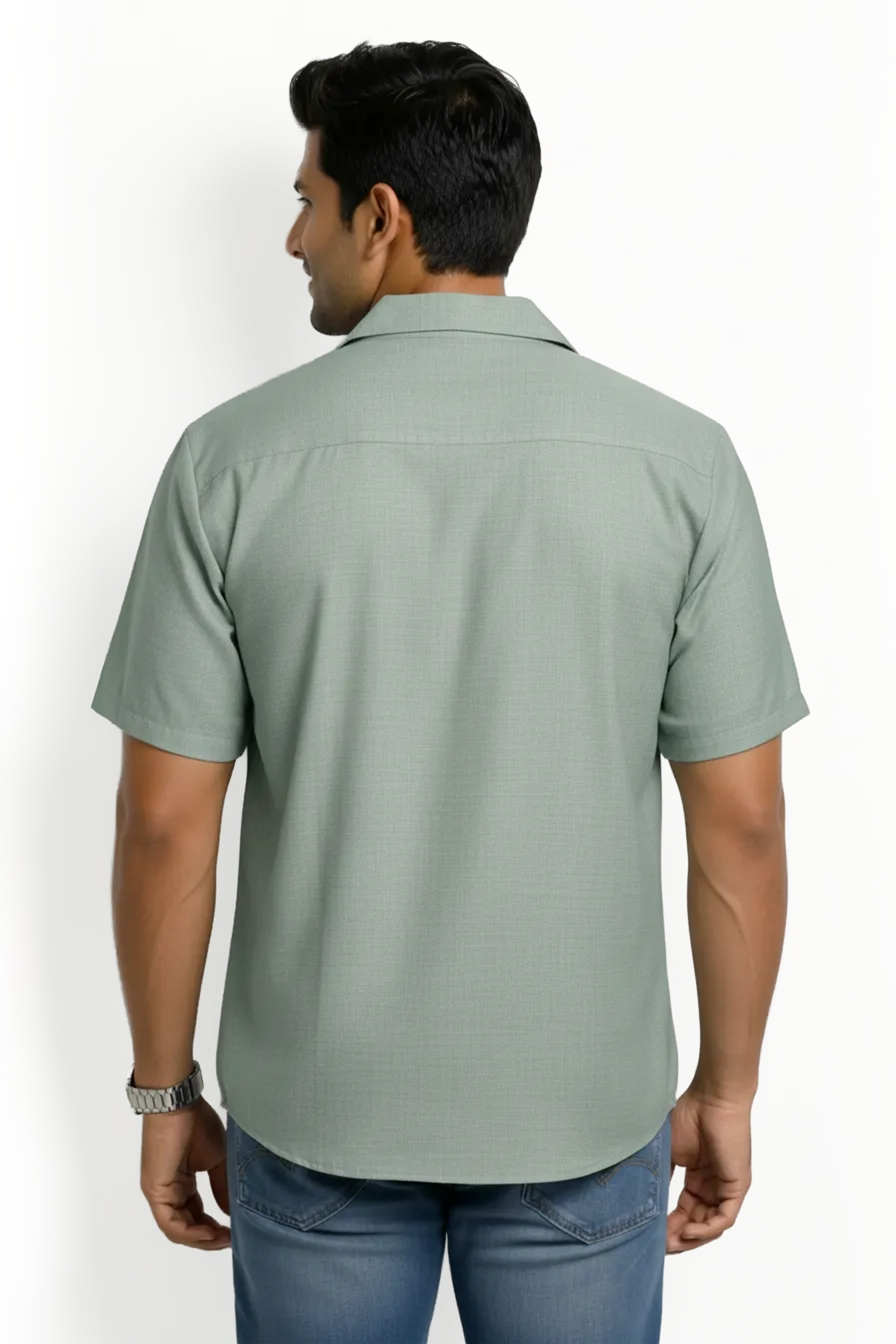 Slim Fit Cotton Printed S/S Shirt