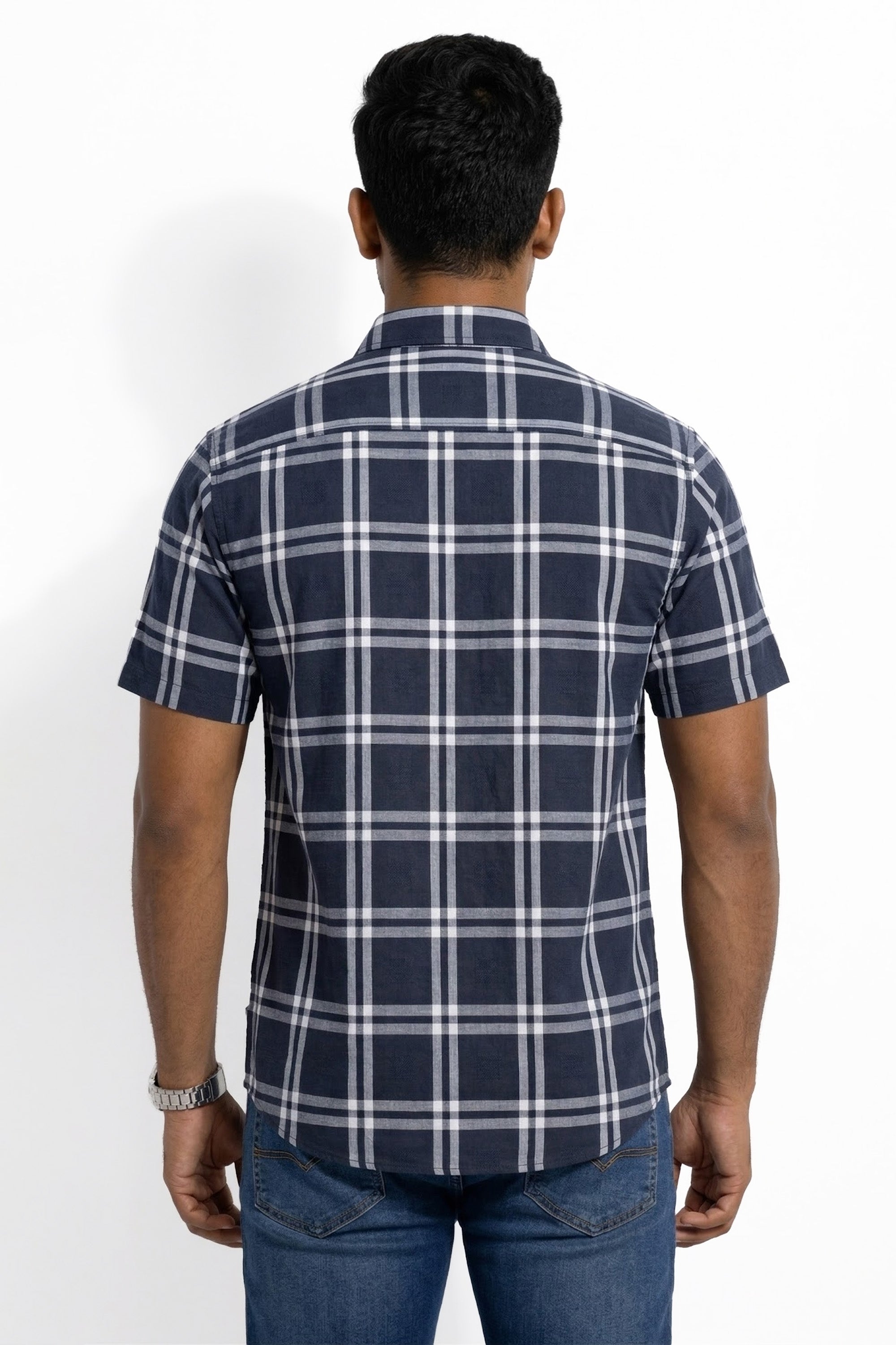 Slim Fit Cotton Checks S/S Shirt