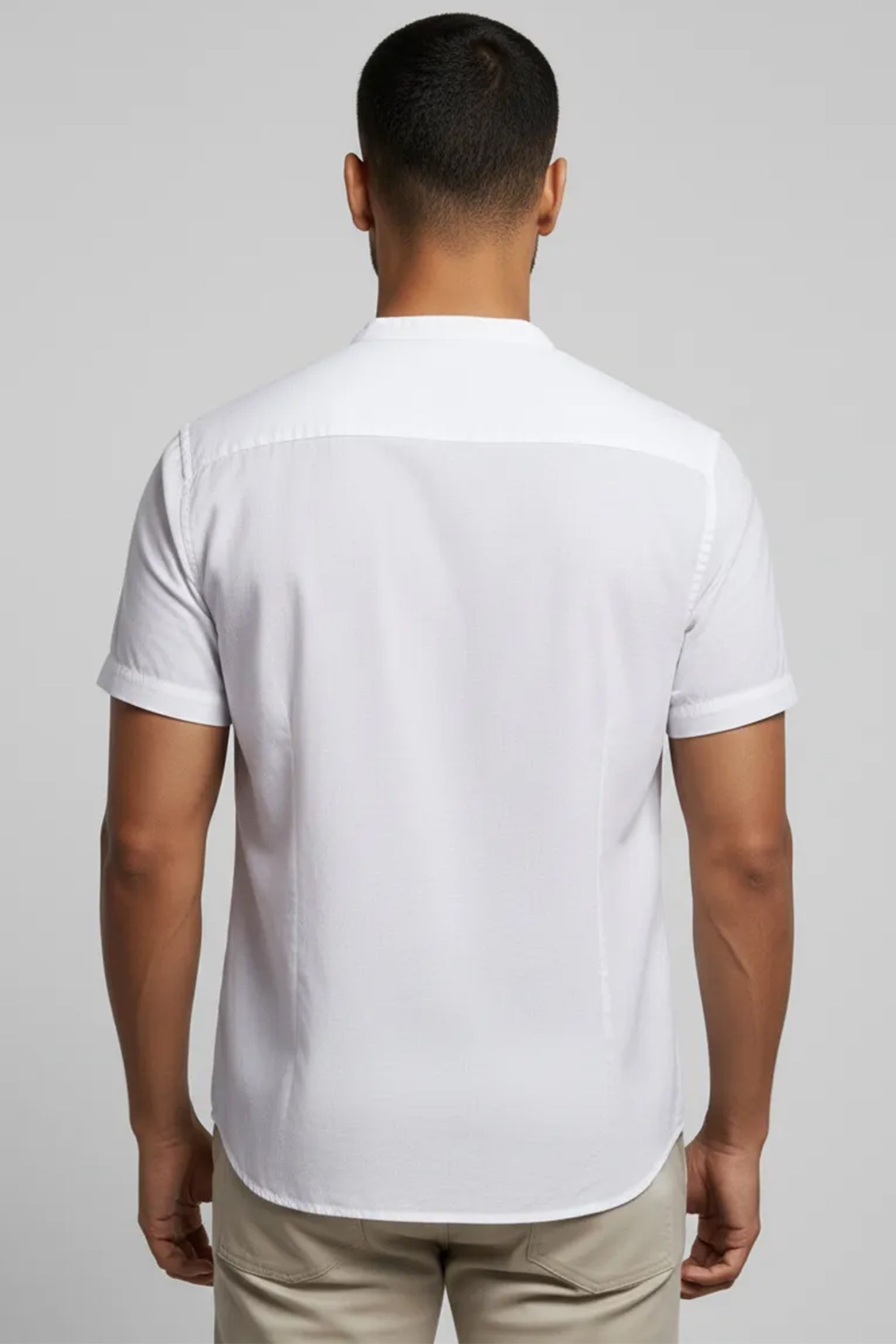 Slim Fit Safari White S/S Shirt