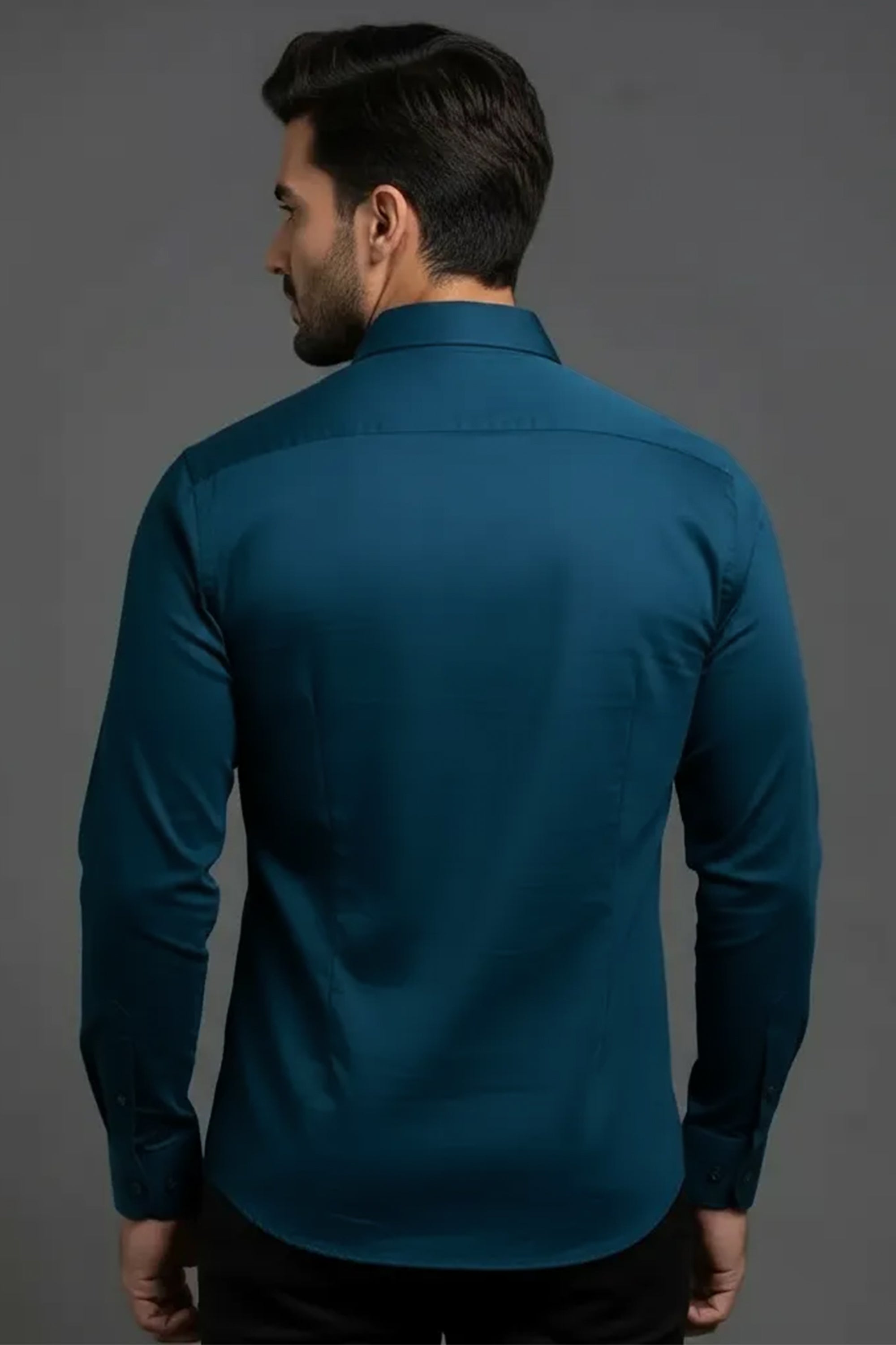 Slim Fit Plain Shirt - L/S