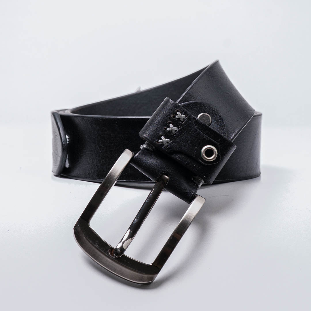 Gents Casual Leather Belt - Black