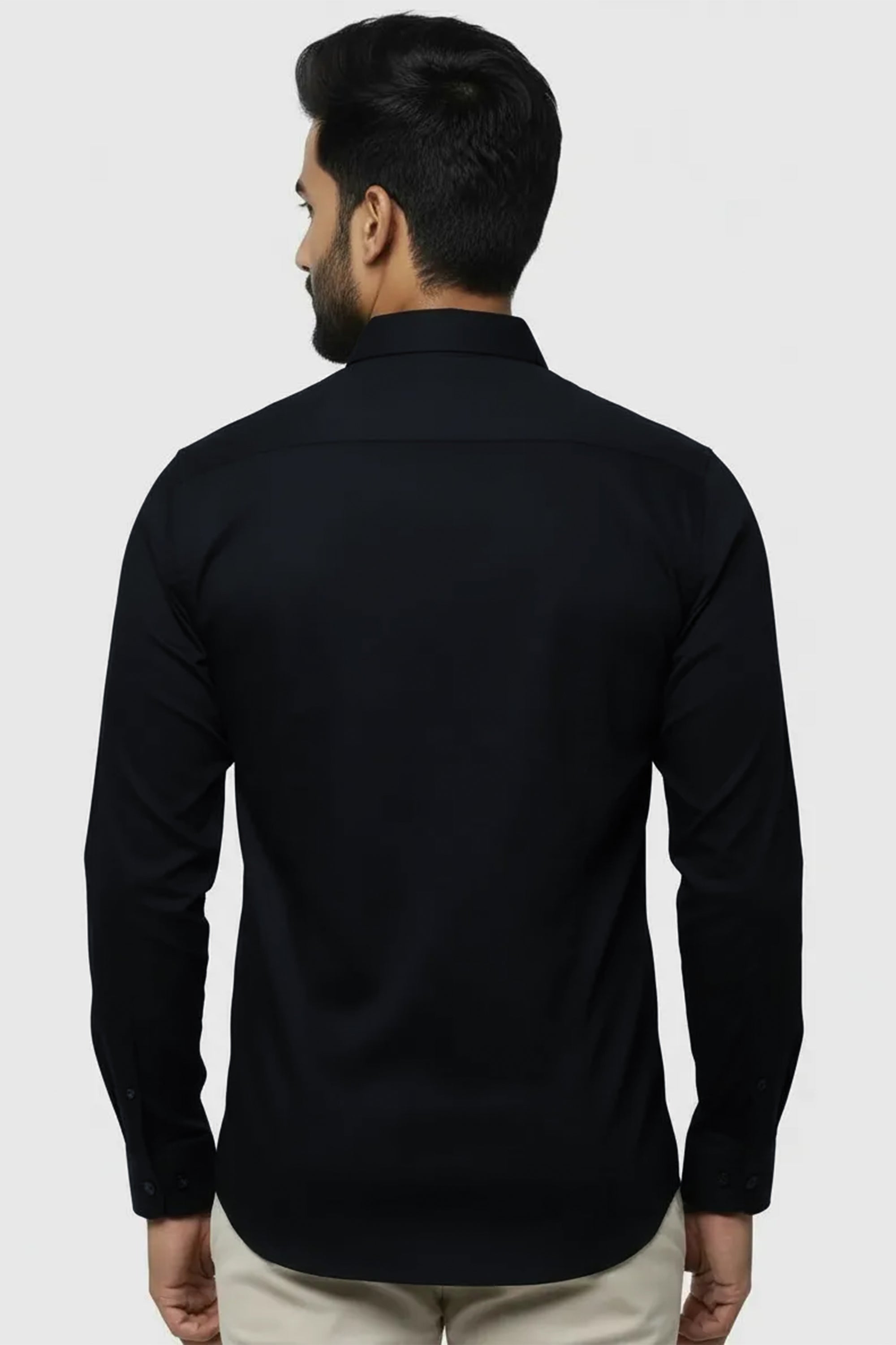 Slim Fit Plain Shirt - L/S