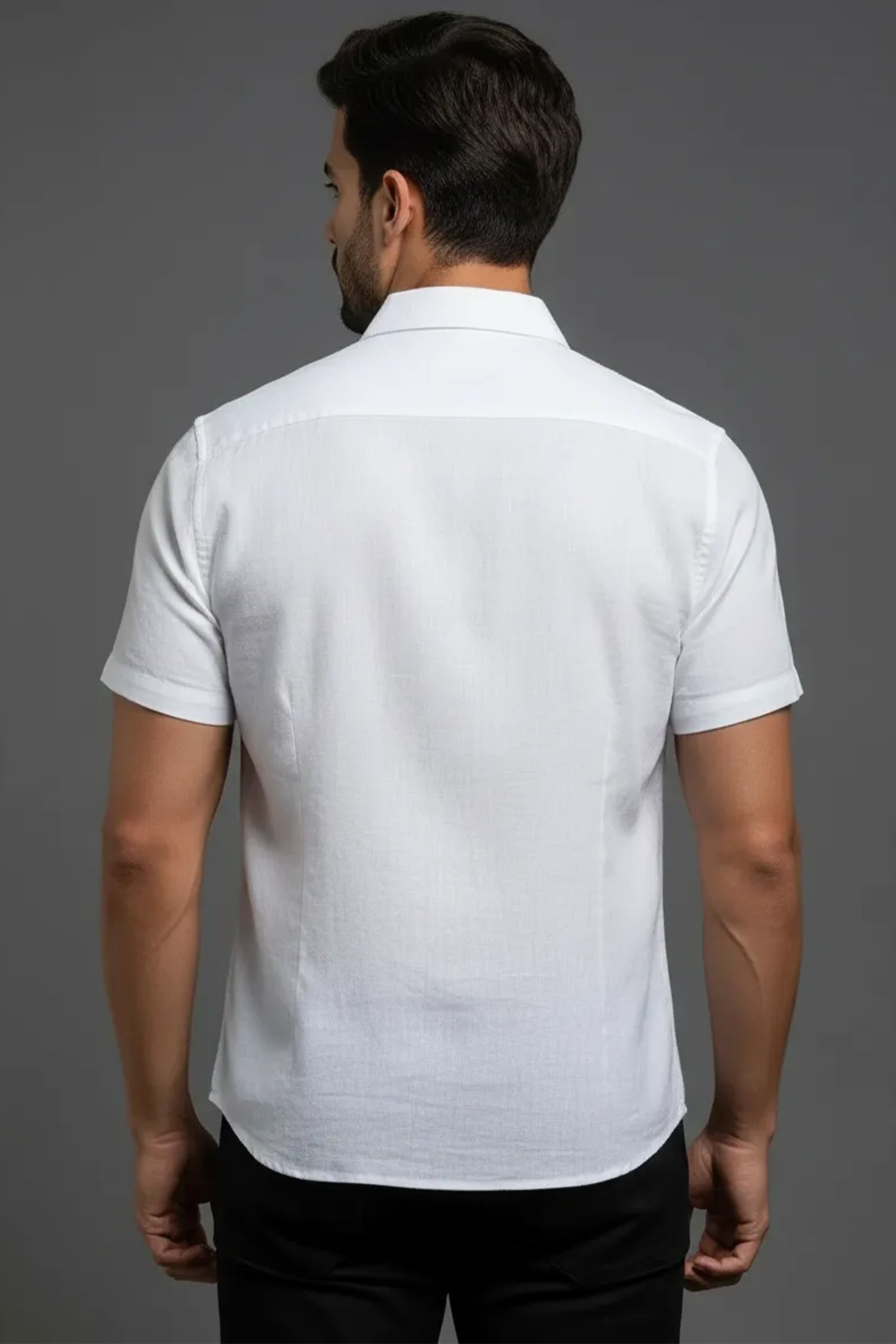 Slim Fit Cotton Plain Stripes Shirt