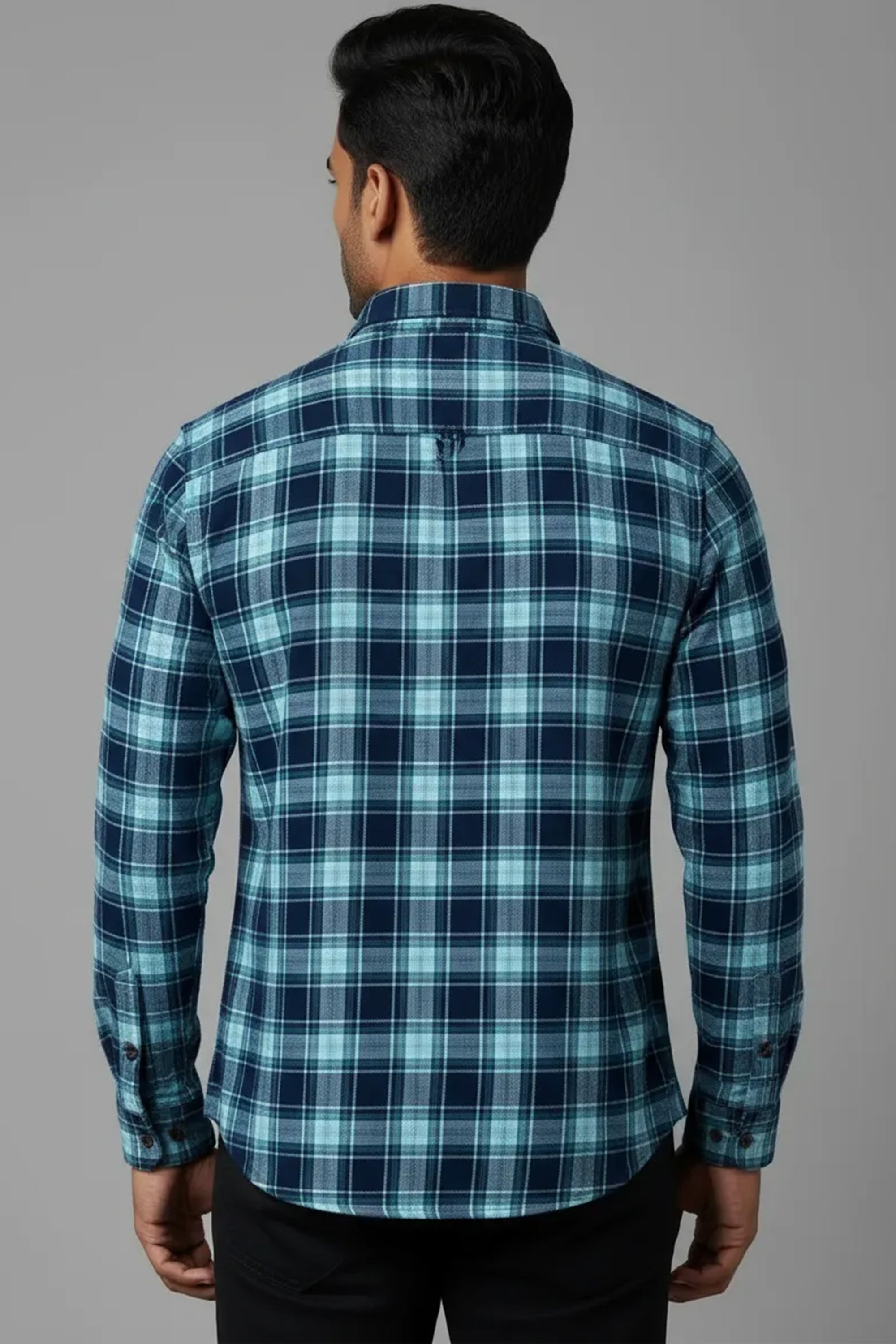 Slim Fit Cotton Check L/S