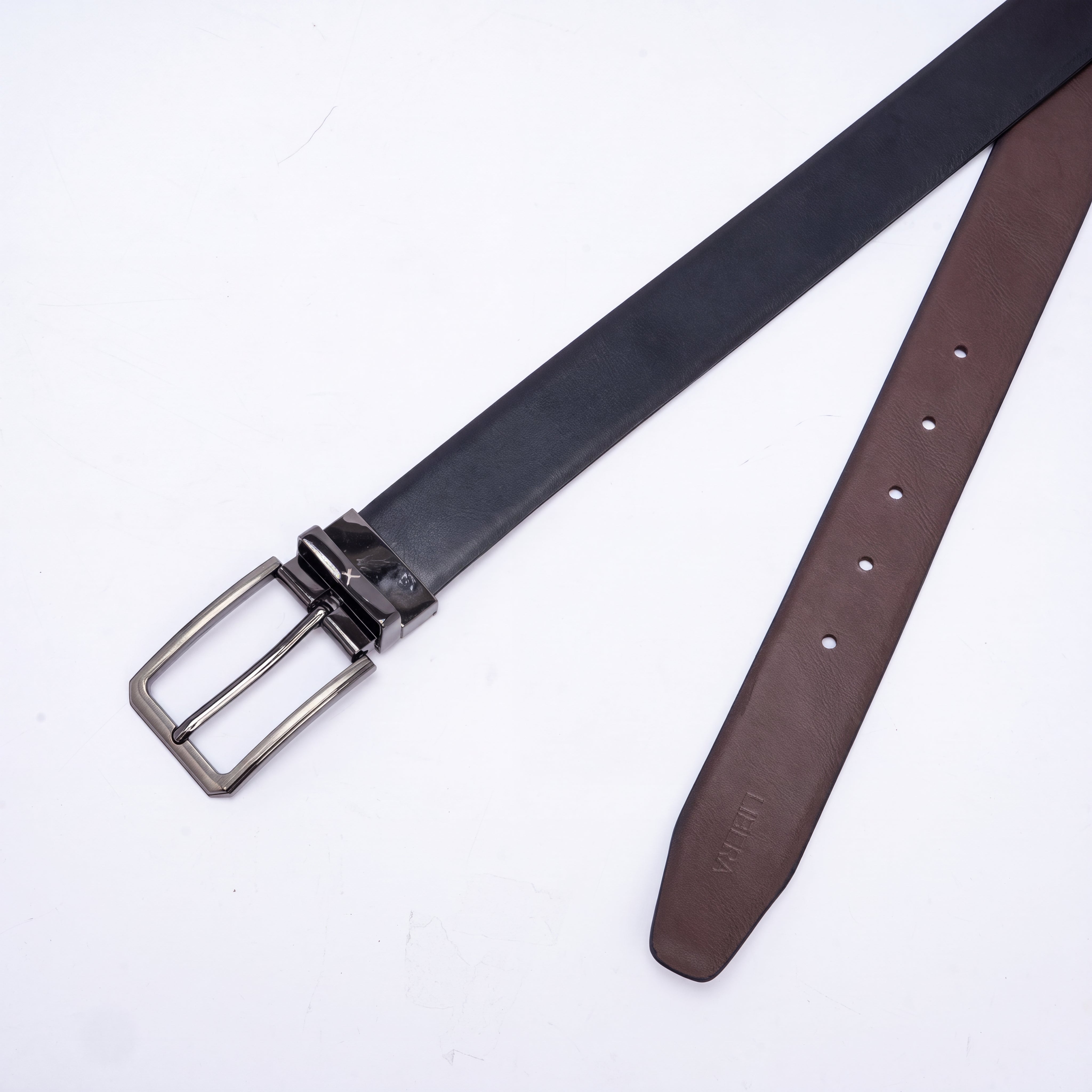 Genuine Leather Reversible Standard Lock Belt - Black | Brown