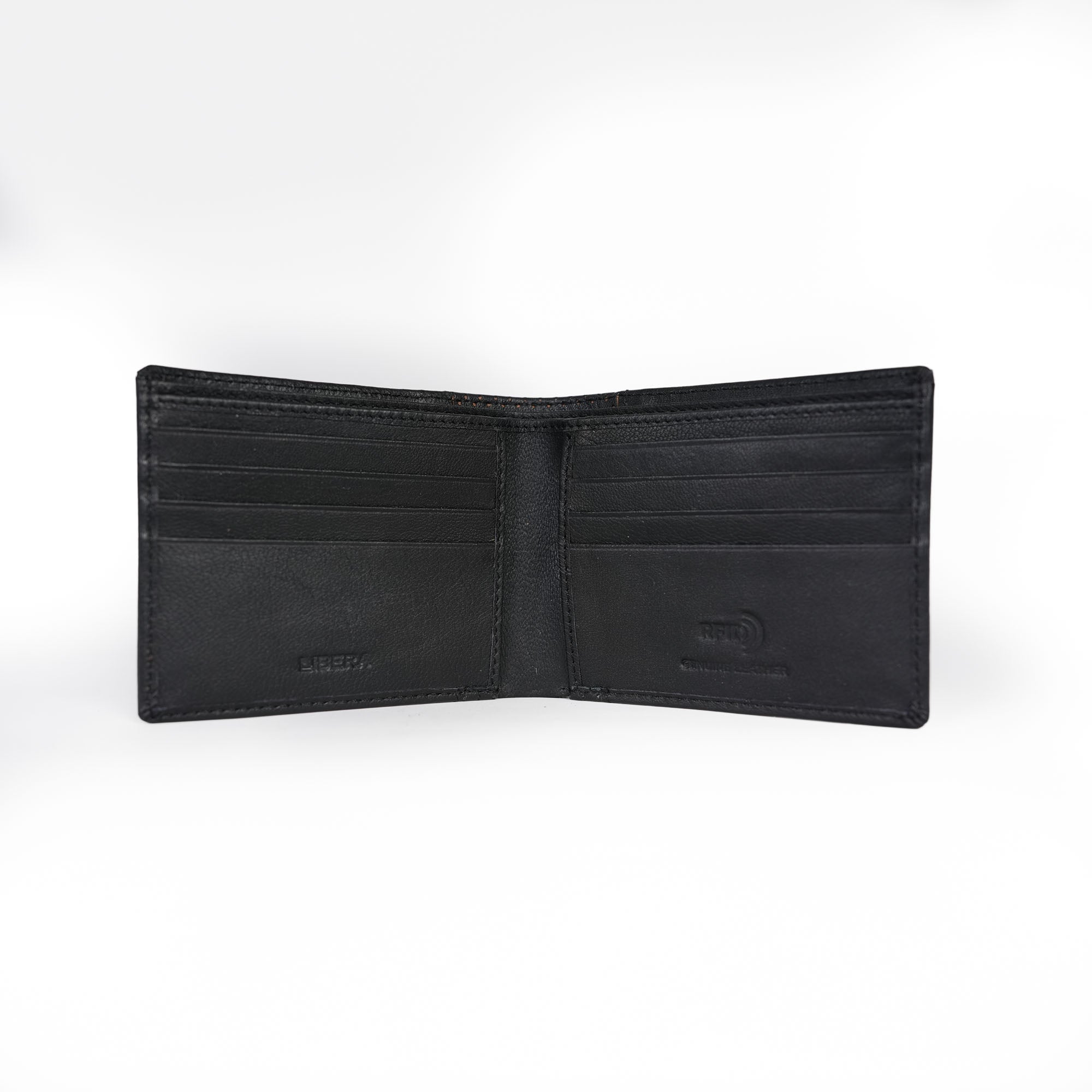 Genuine Leather RFID Wallet - Black