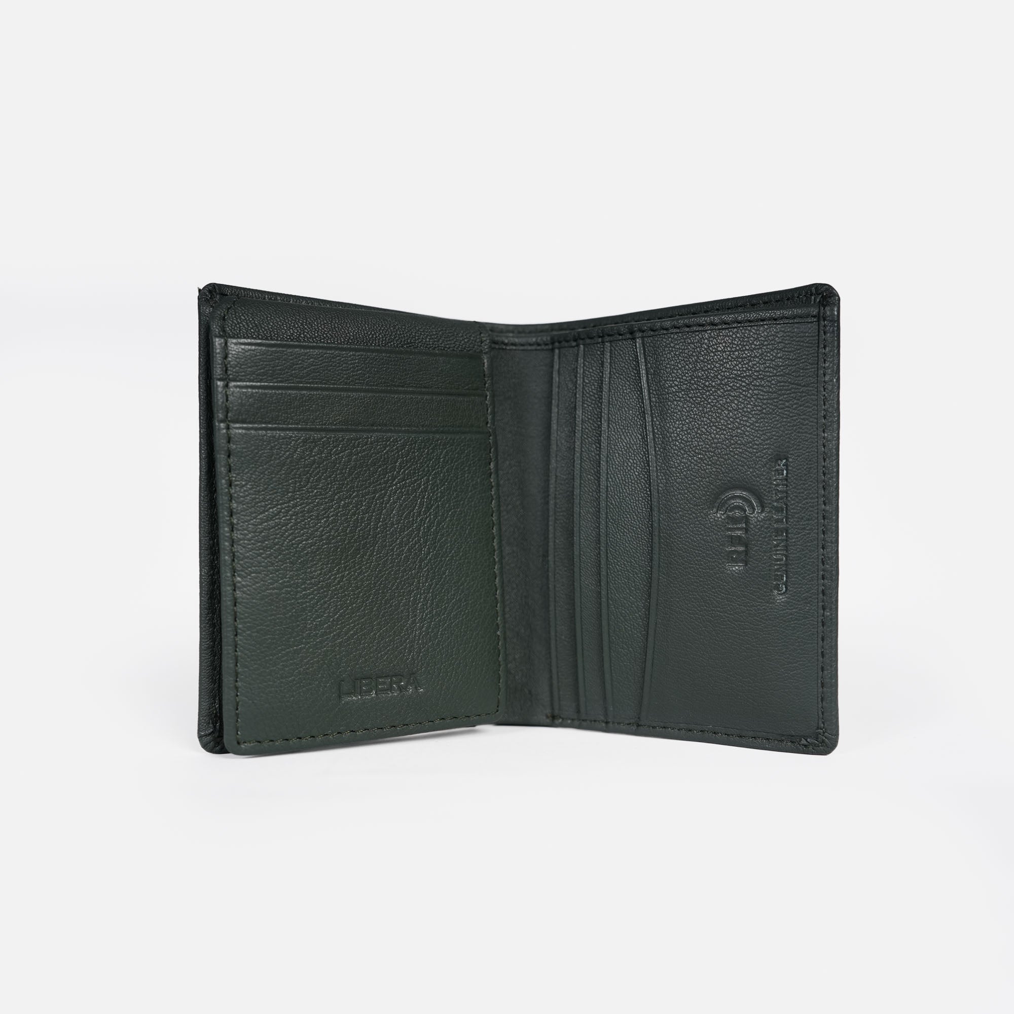 Genuine Leather RFID Hip Wallet - Green