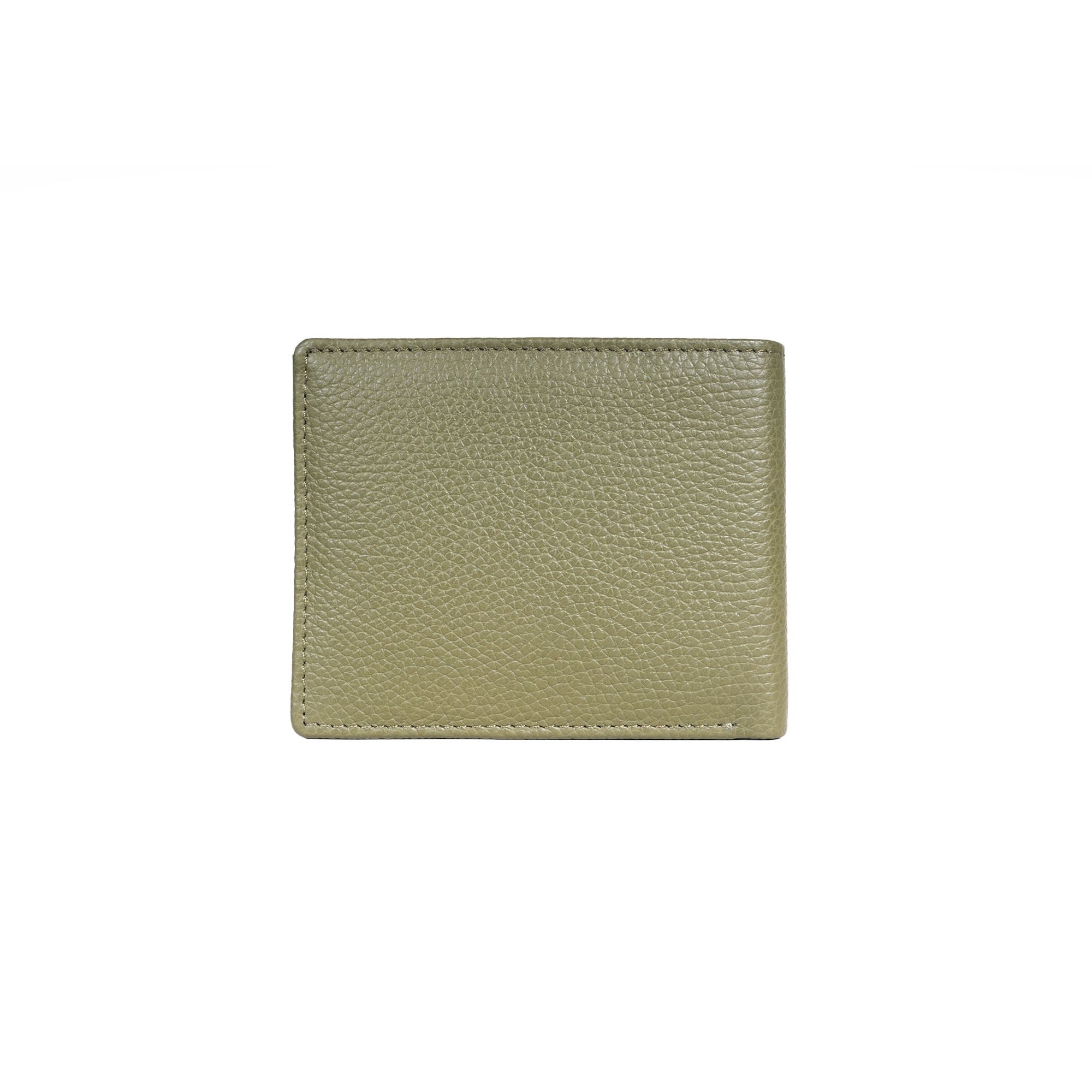 Italian Leather RFID Pebbled Wallet - Laurel Green