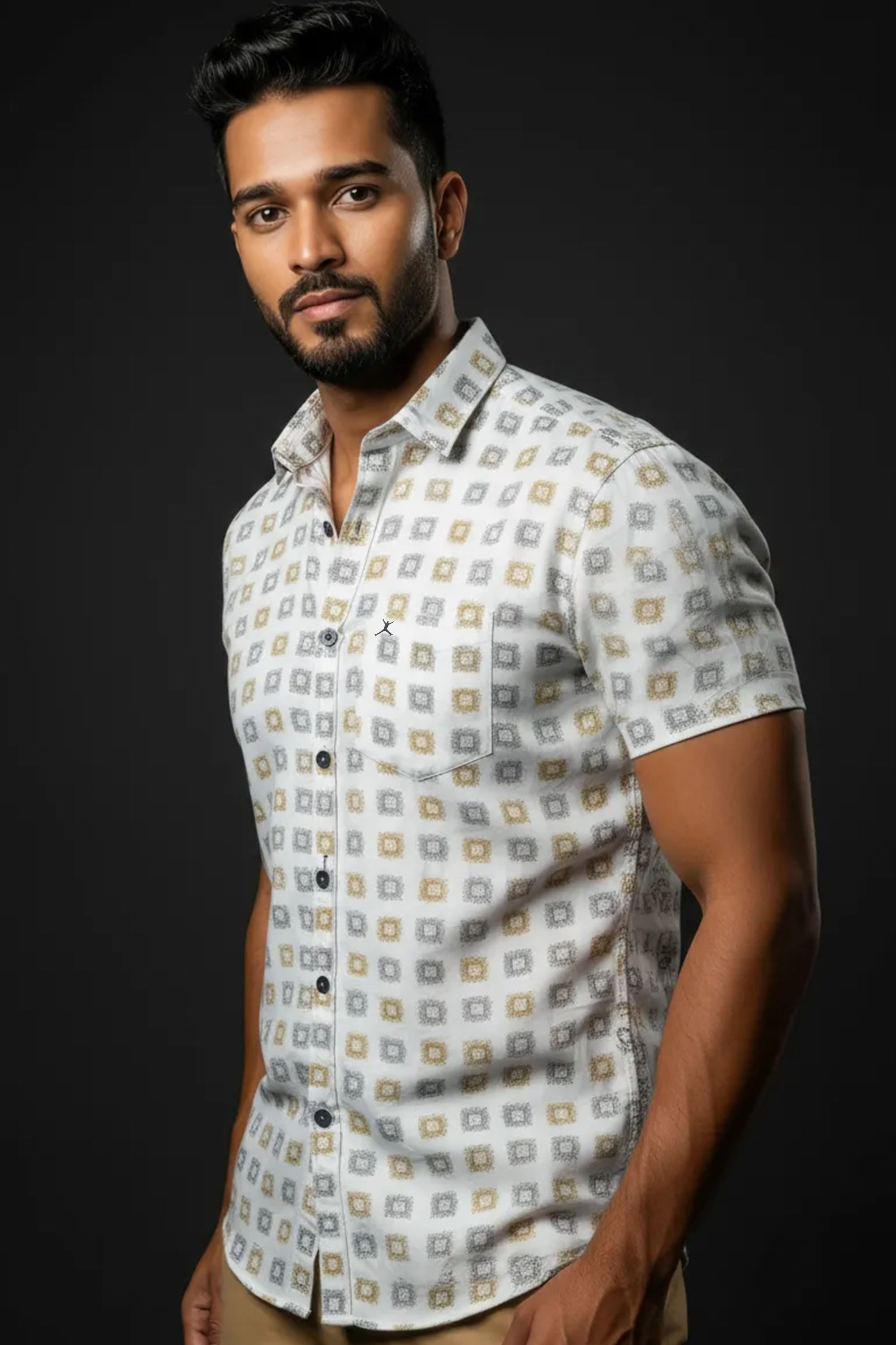 Slim Fit Printed - S/S Shirt