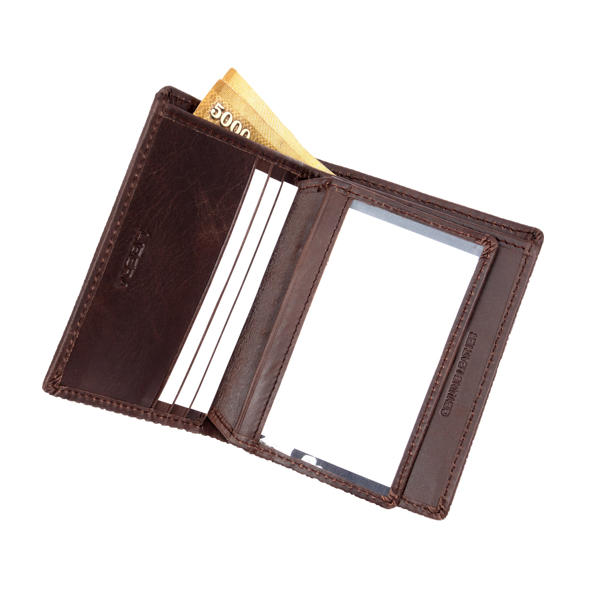 Italian Leather RFID Hip Wallet - Coffee Brown