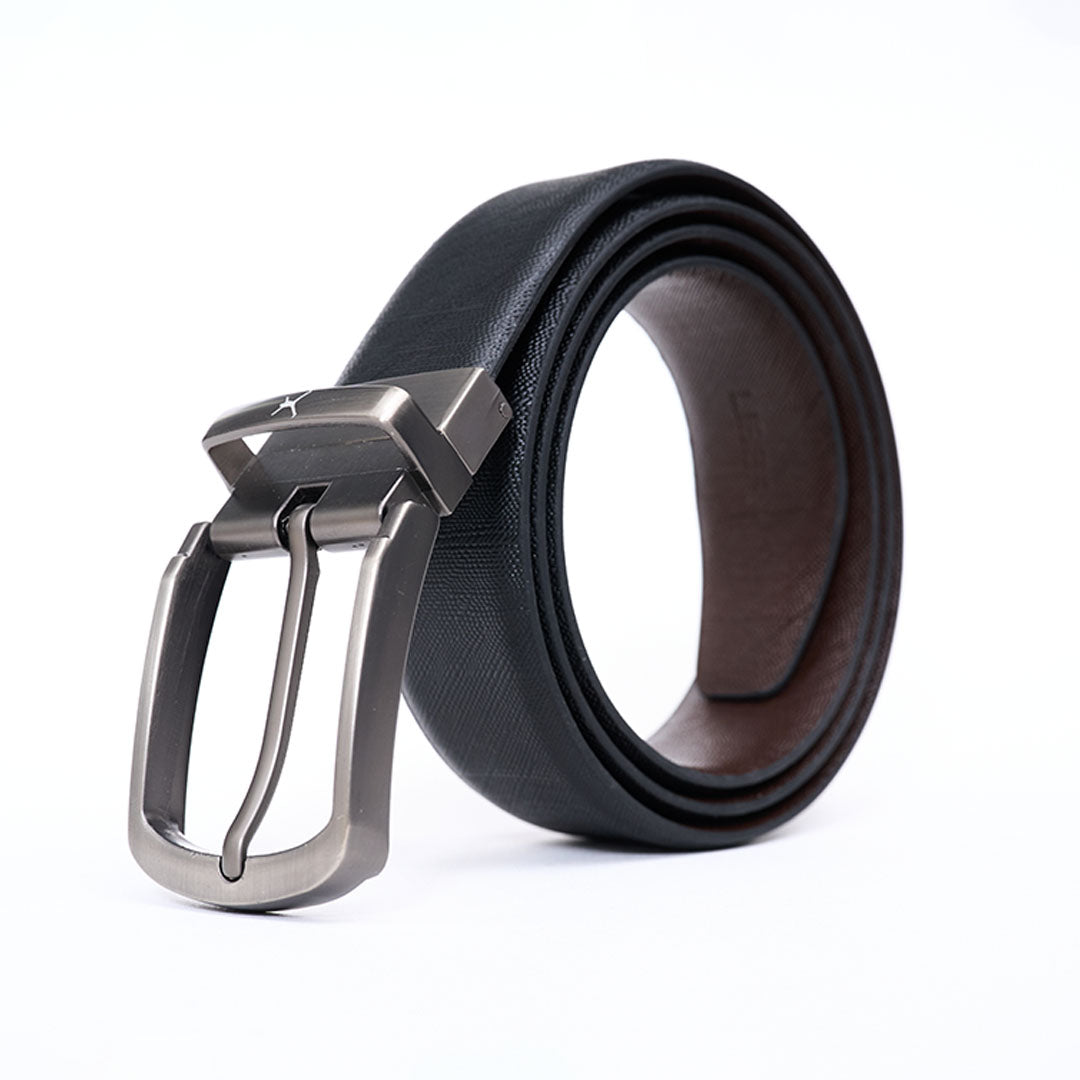 Reversible Standard Lock Belt - Black / Dark Brown