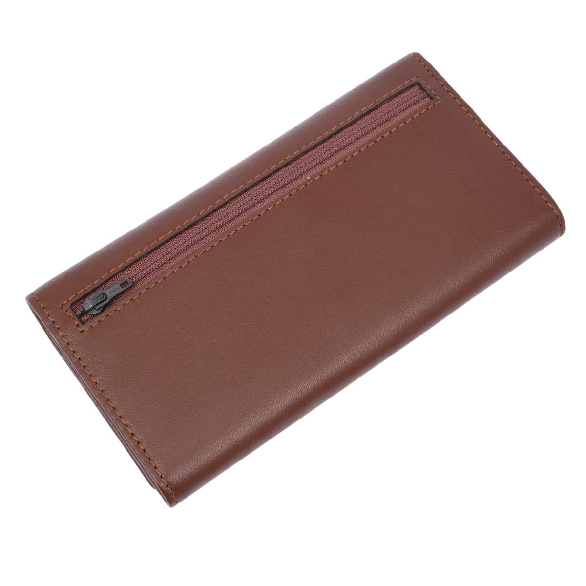 Italian Leather RFID Ladies Wallet - Tan