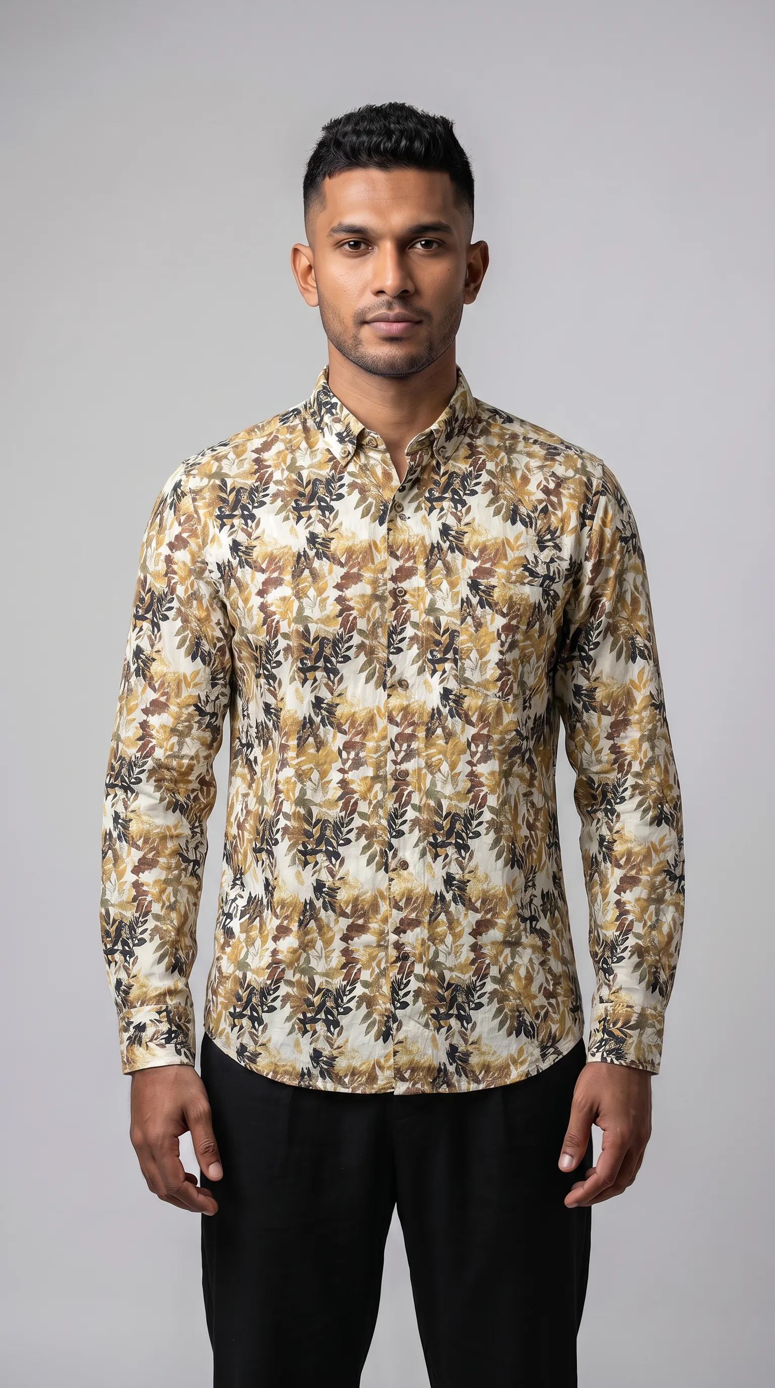Slim Fit Printed L/S Shirt