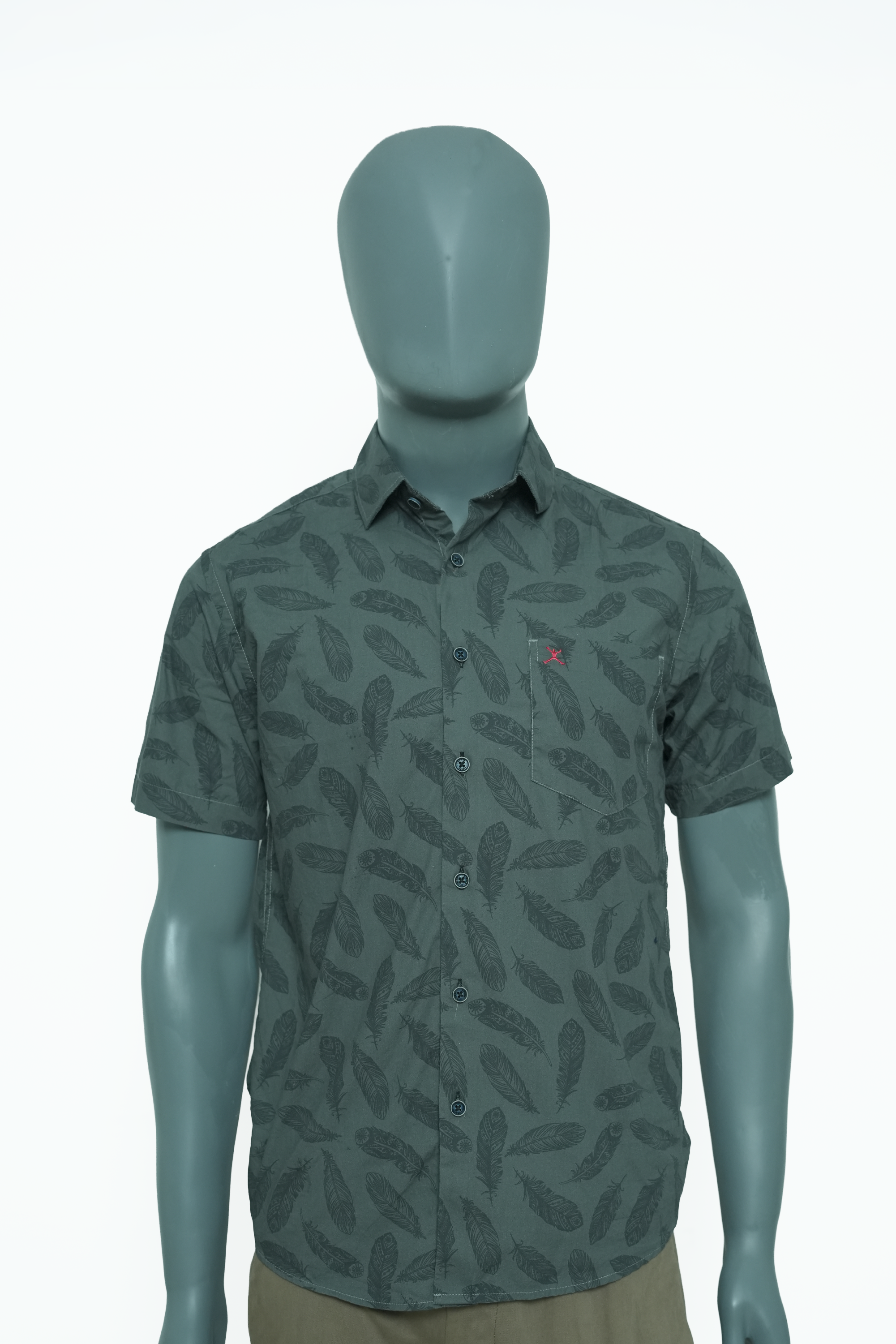Slim Fit Cotton Printed S/S Shirt