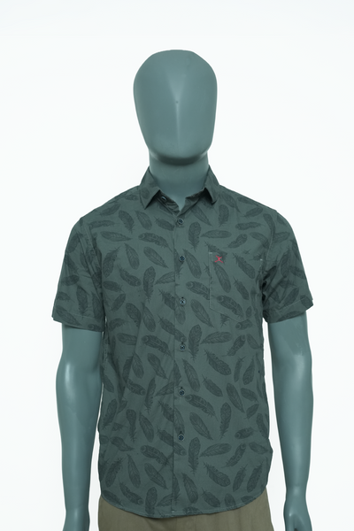 Slim Fit Cotton Printed S/S Shirt