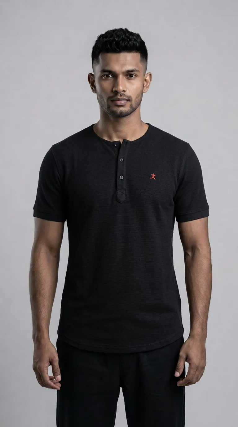 Slim Fit Plain Half Kurtha