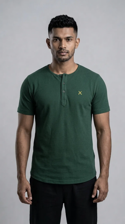 Slim Fit Plain Half Kurtha