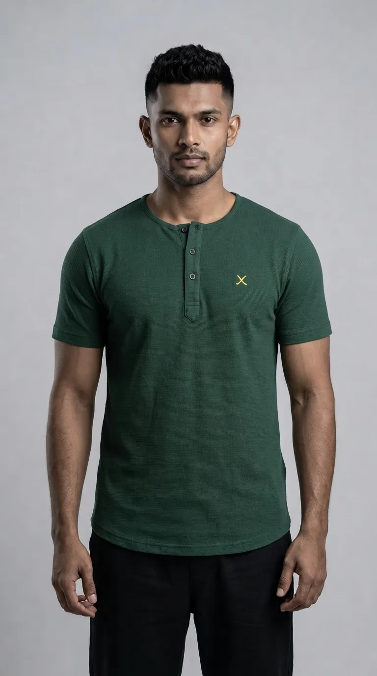 Slim Fit Plain Half Kurtha
