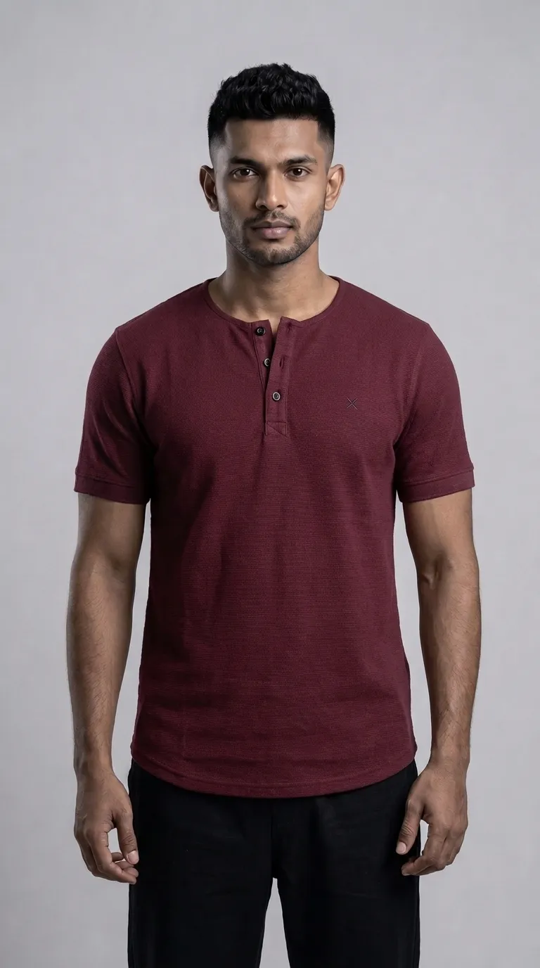 Slim Fit Plain Half Kurtha