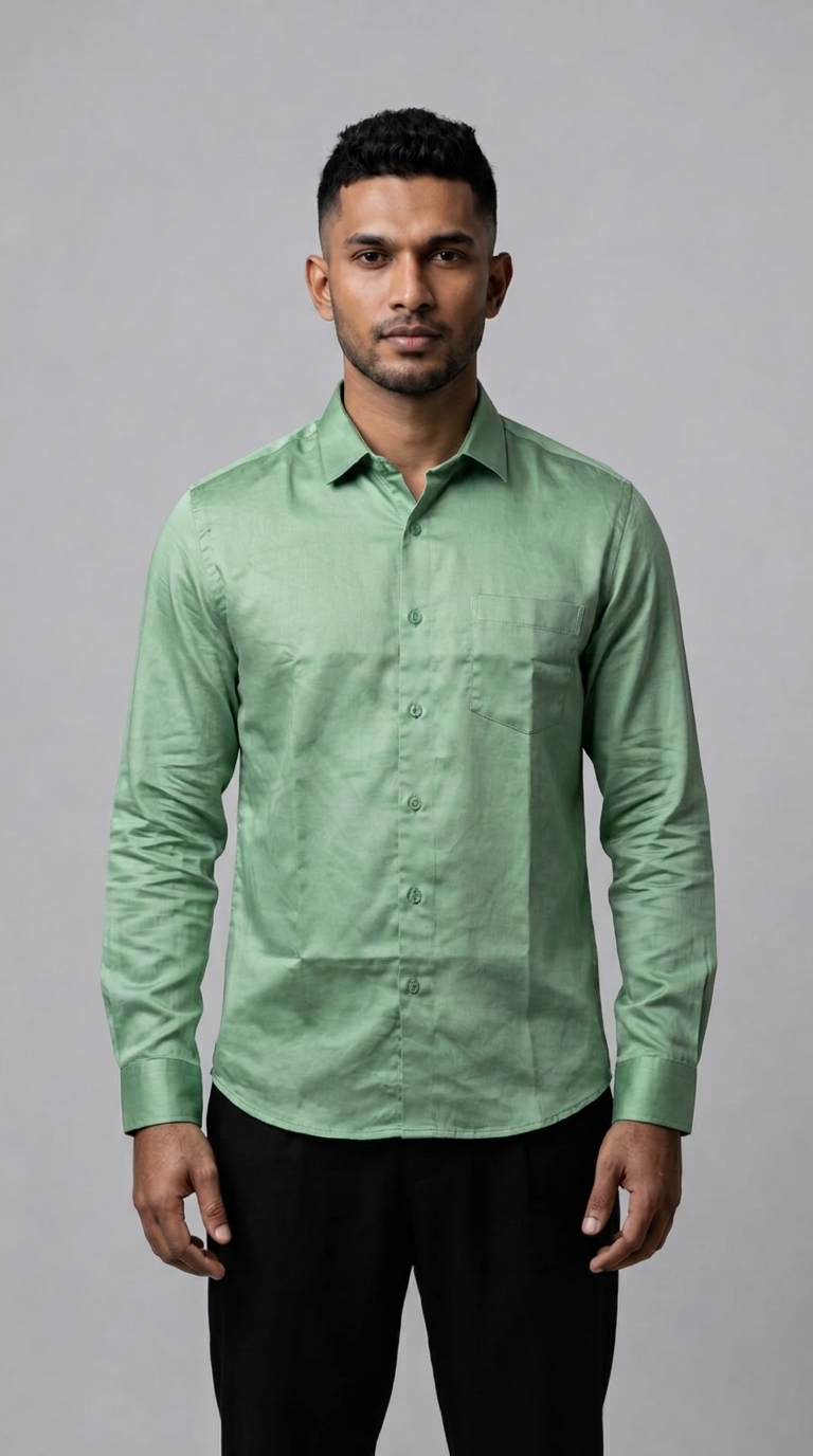 Slim Fit Plain L/S Shirt