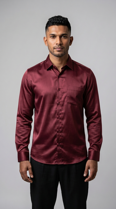 Slim Fit Plain L/S Shirt