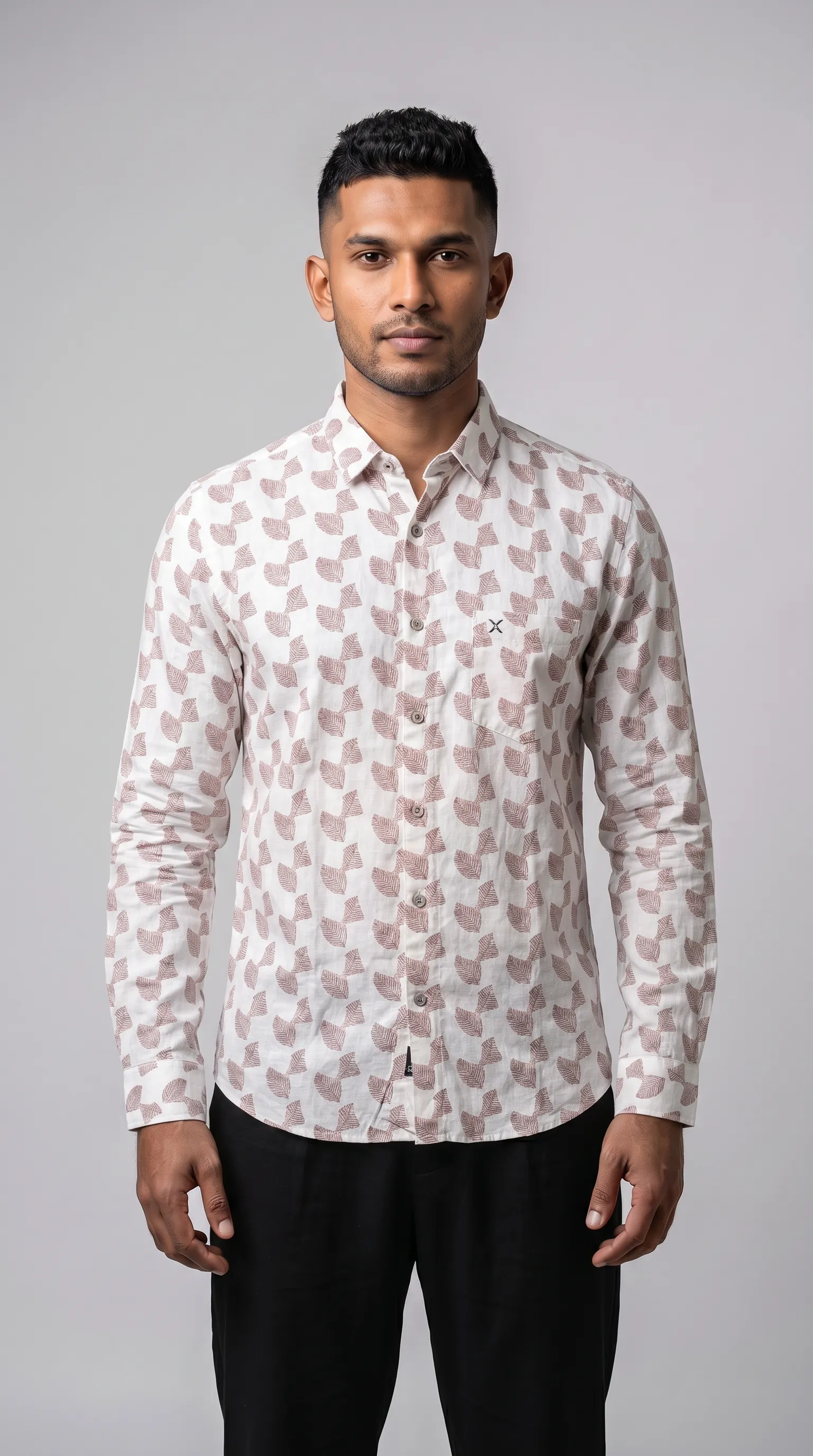 Slim Fit Printed L/S Shirt