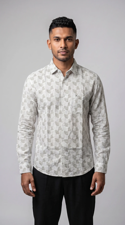 Slim Fit Printed L/S Shirt