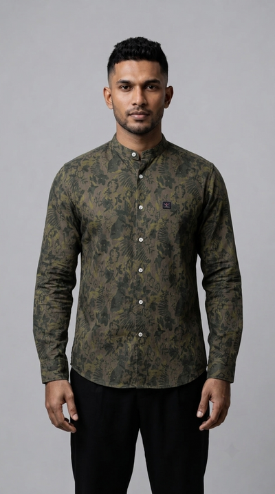 Slim Fit Printed L/S Shirt