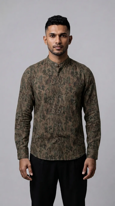 Slim Fit Printed L/S Shirt