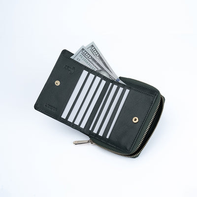 Italian Leather Ladies Wallet - Green