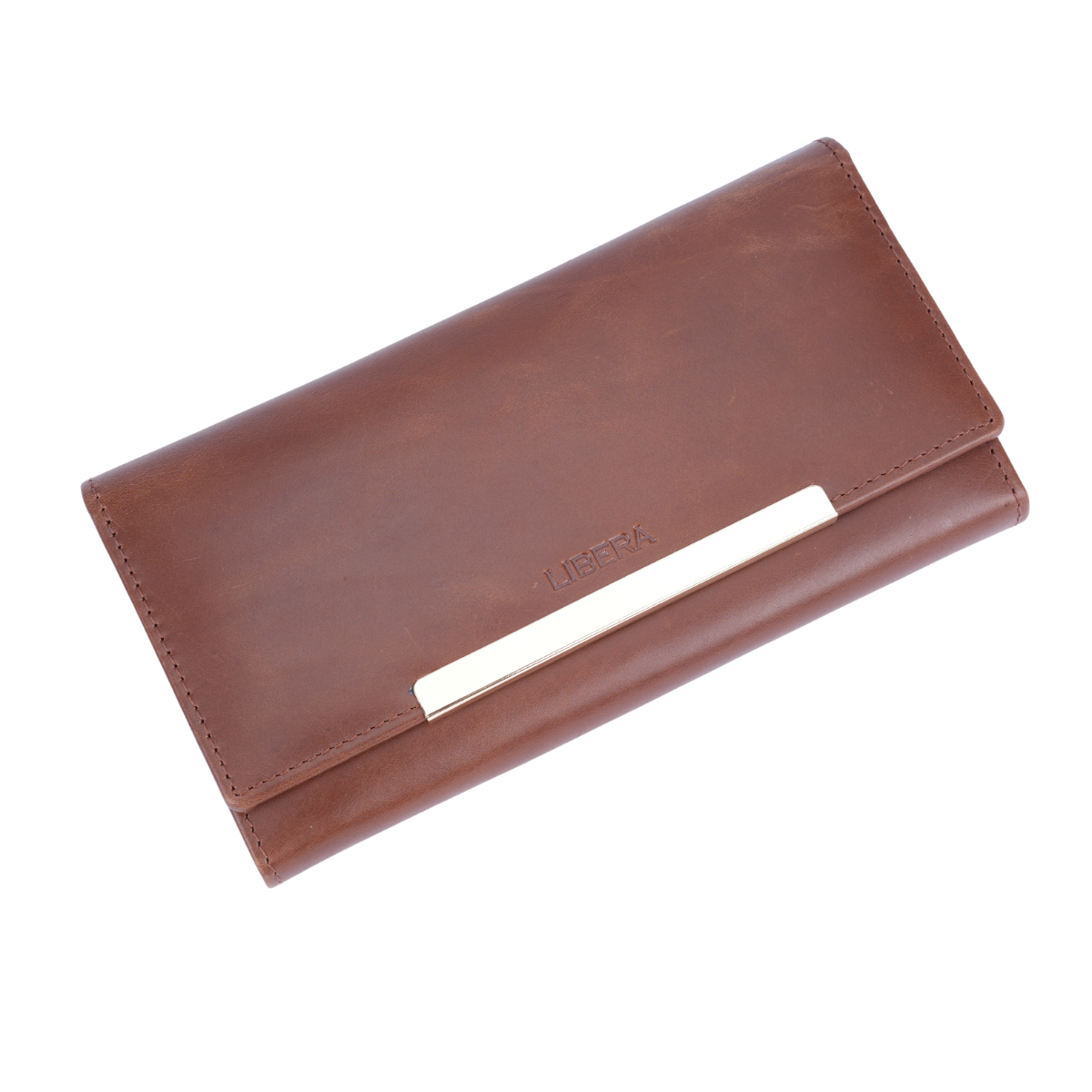 Italian Leather RFID Ladies Envelope Clutch Wallet - Tan