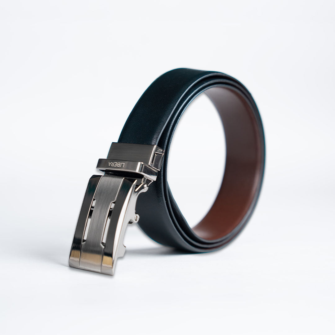 Reversible Auto Lock Belt - Black/Dark Brown